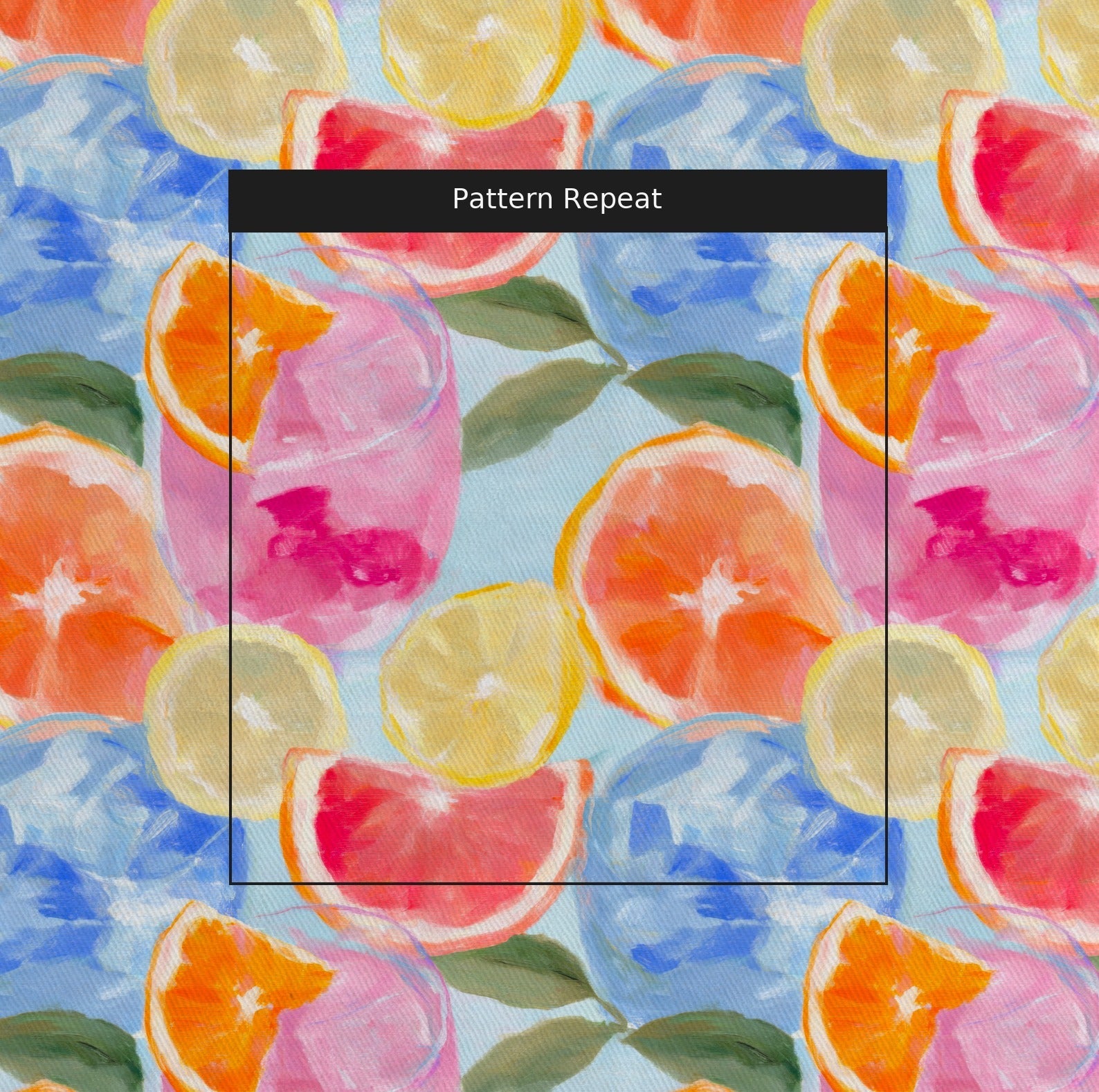 Citrus on the Course - Fabric - Linen Rowe