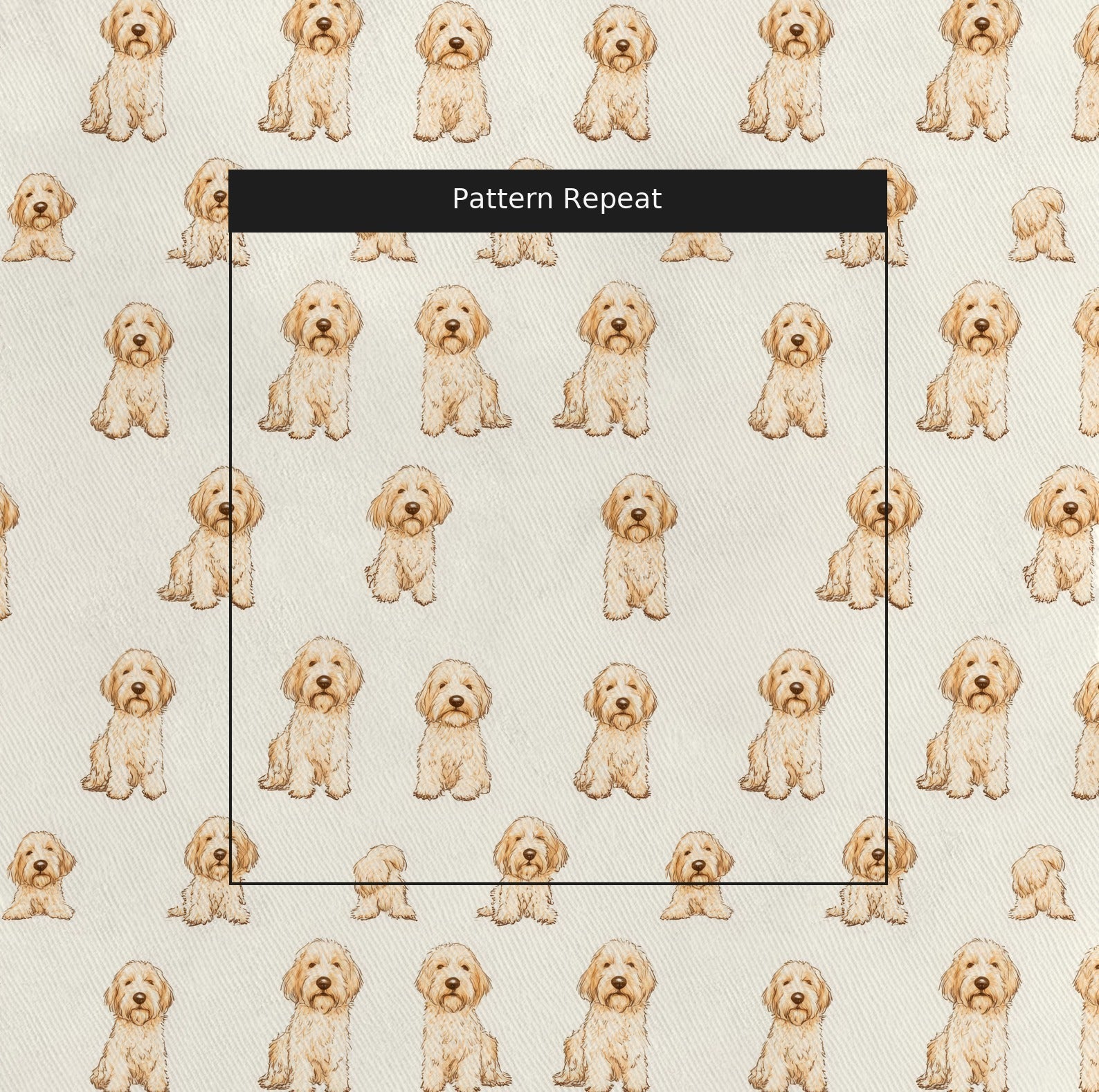 Classic Goldendoodle - Fabric - Linen Rowe