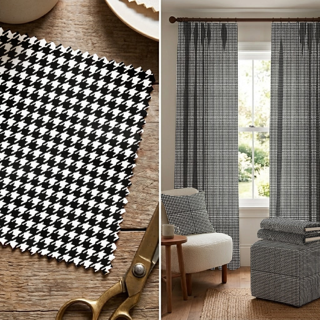 Classic Houndstooth - Fabric - Linen Rowe