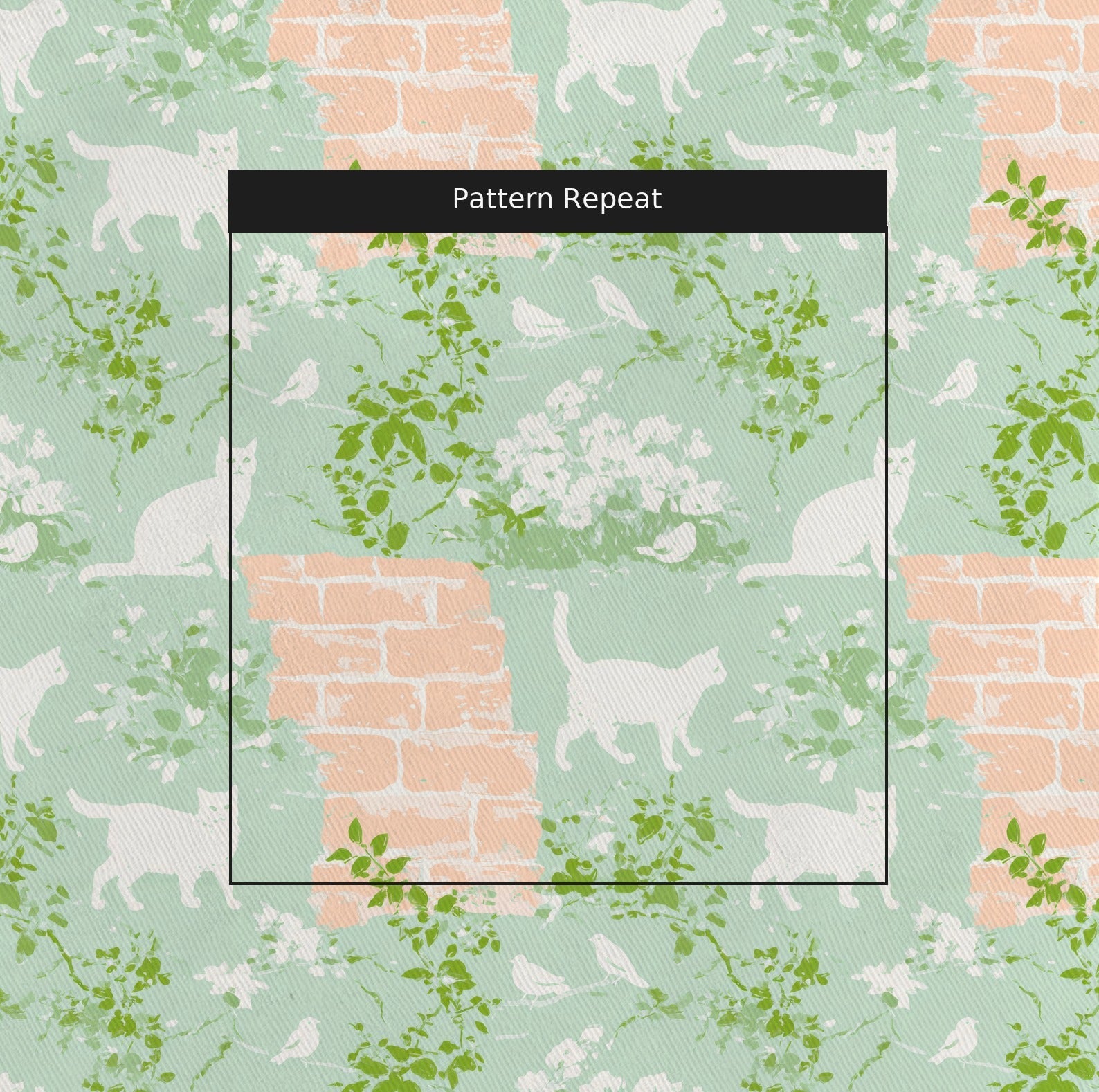 Climbing Cats - Fabric - Linen Rowe