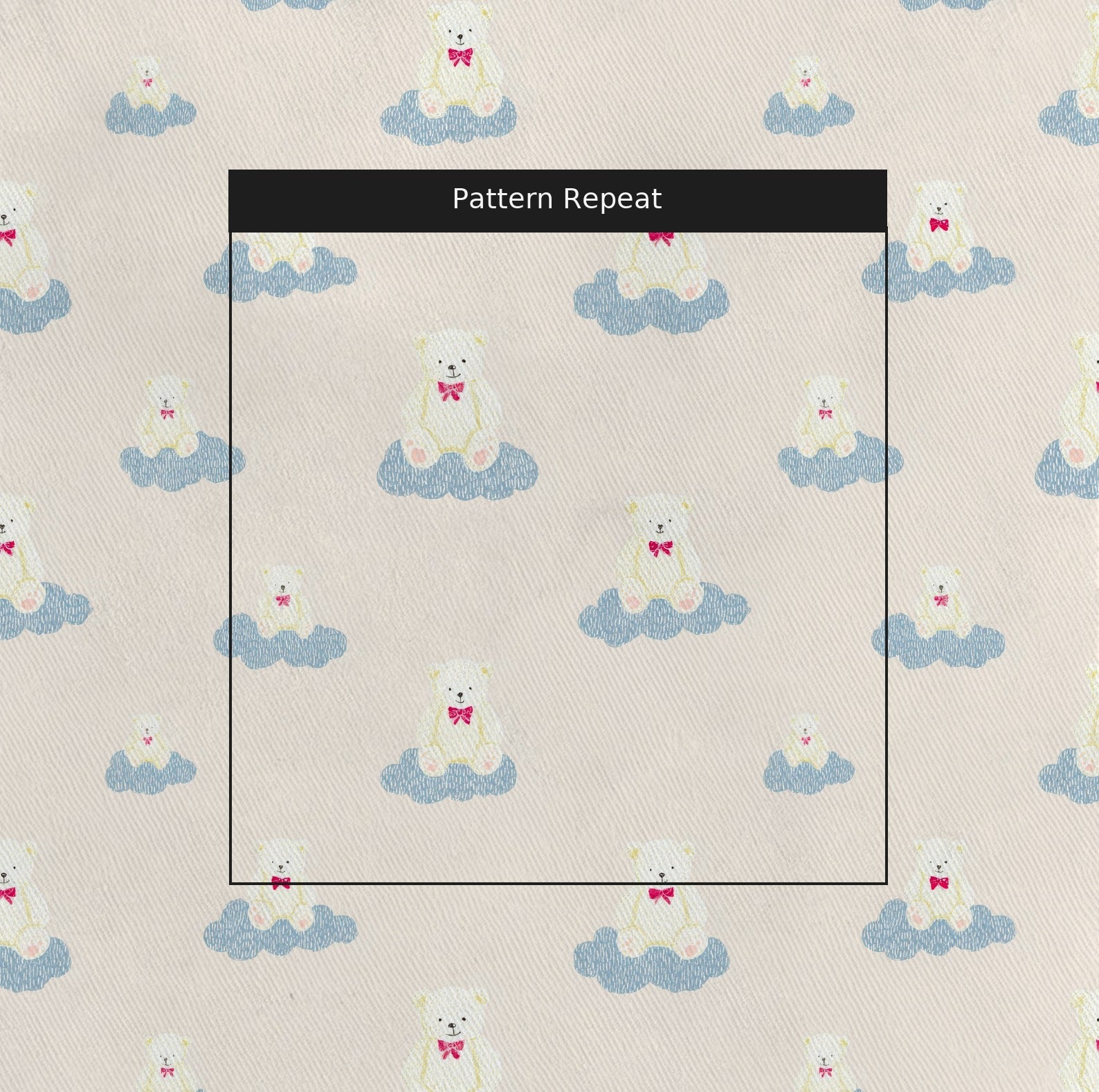 Cloud Teddys - Fabric - Linen Rowe