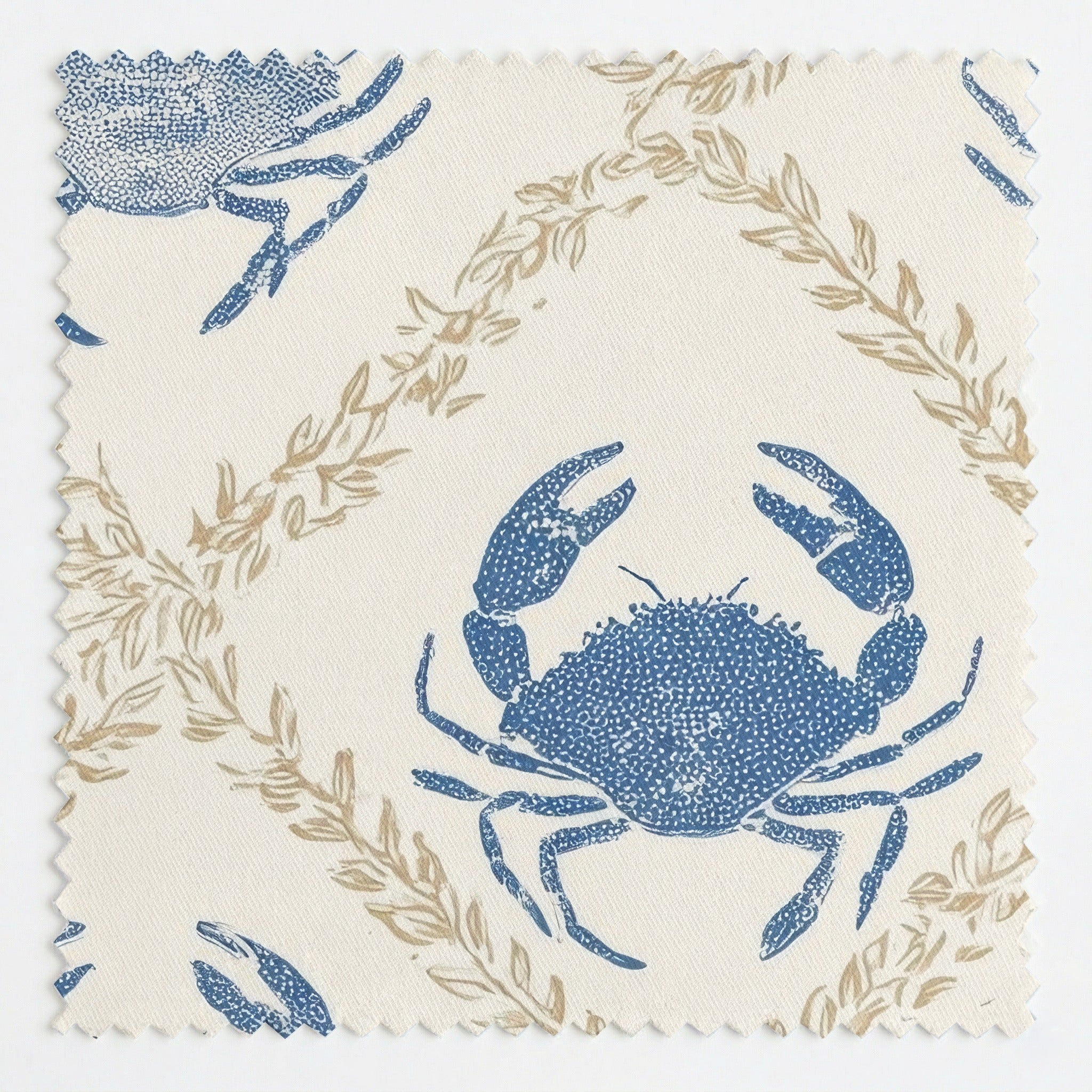 Coastal Grid - Fabric - Linen Rowe