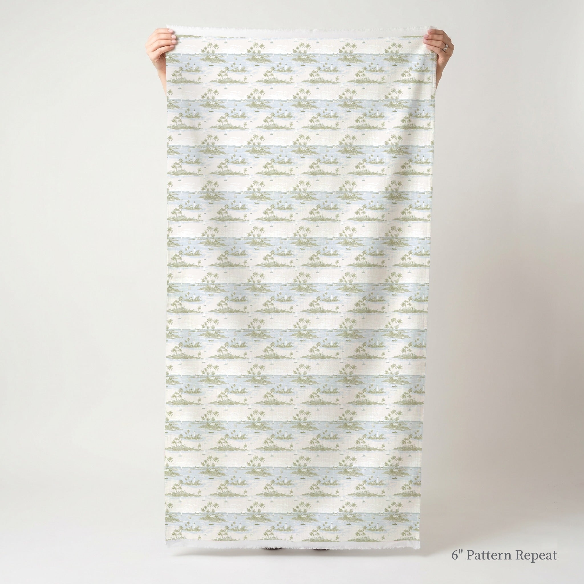 Coastal Scene - Fabric - Linen Rowe