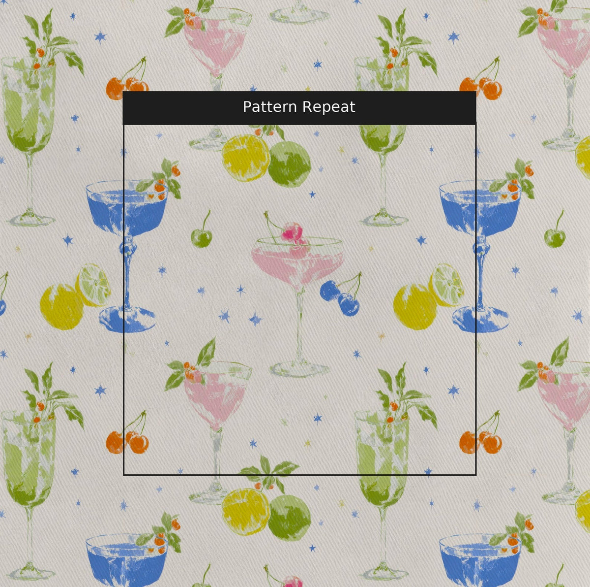 Cocktail Lineup - Fabric - Linen Rowe