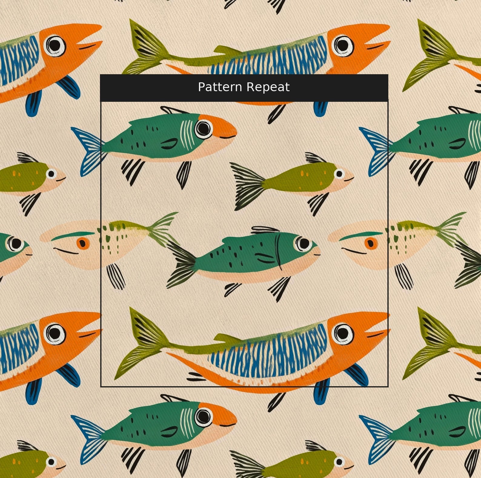 Colorful Catch - Fabric - Linen Rowe