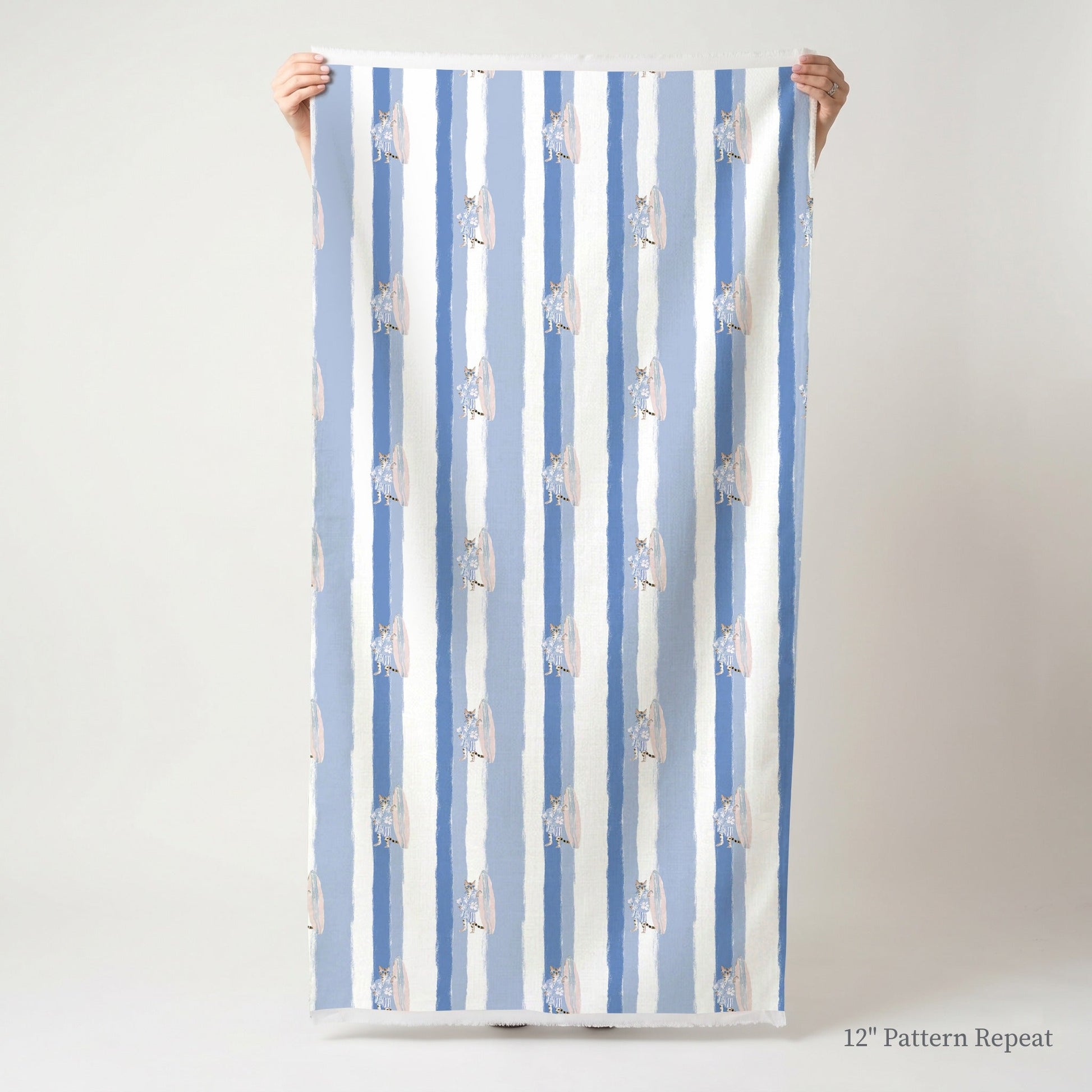 Cool Cat Tabby - Fabric - Linen Rowe