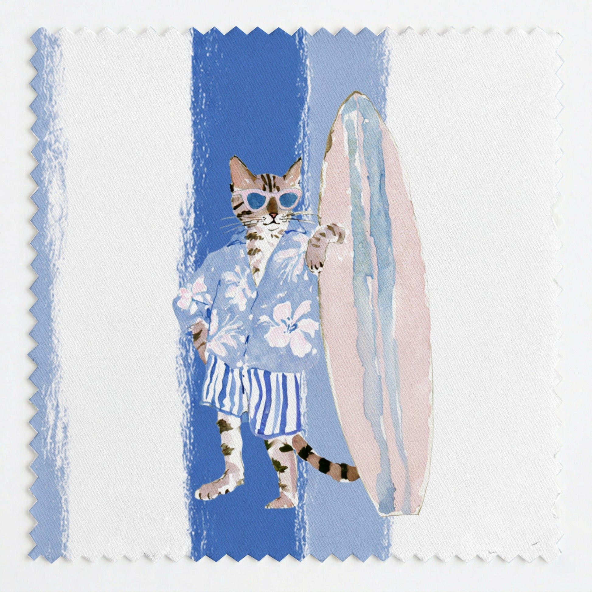 Cool Cat Tabby - Fabric - Linen Rowe