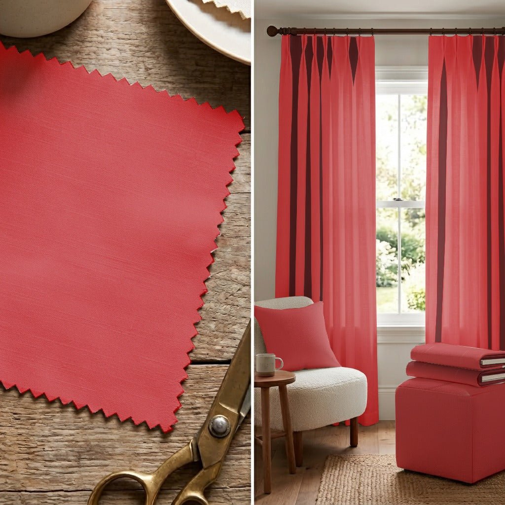 Coral - Fabric - Linen Rowe