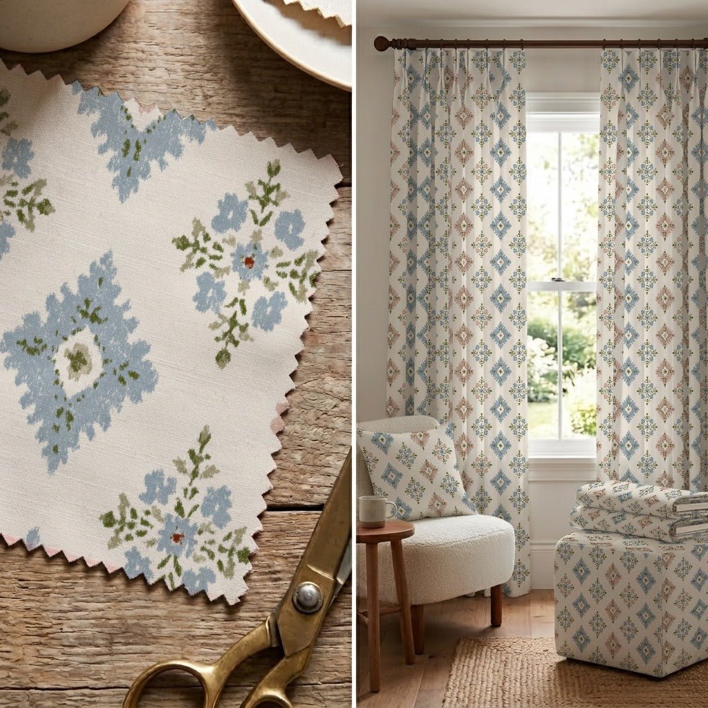 Coralie Diamond - Fabric - Linen Rowe