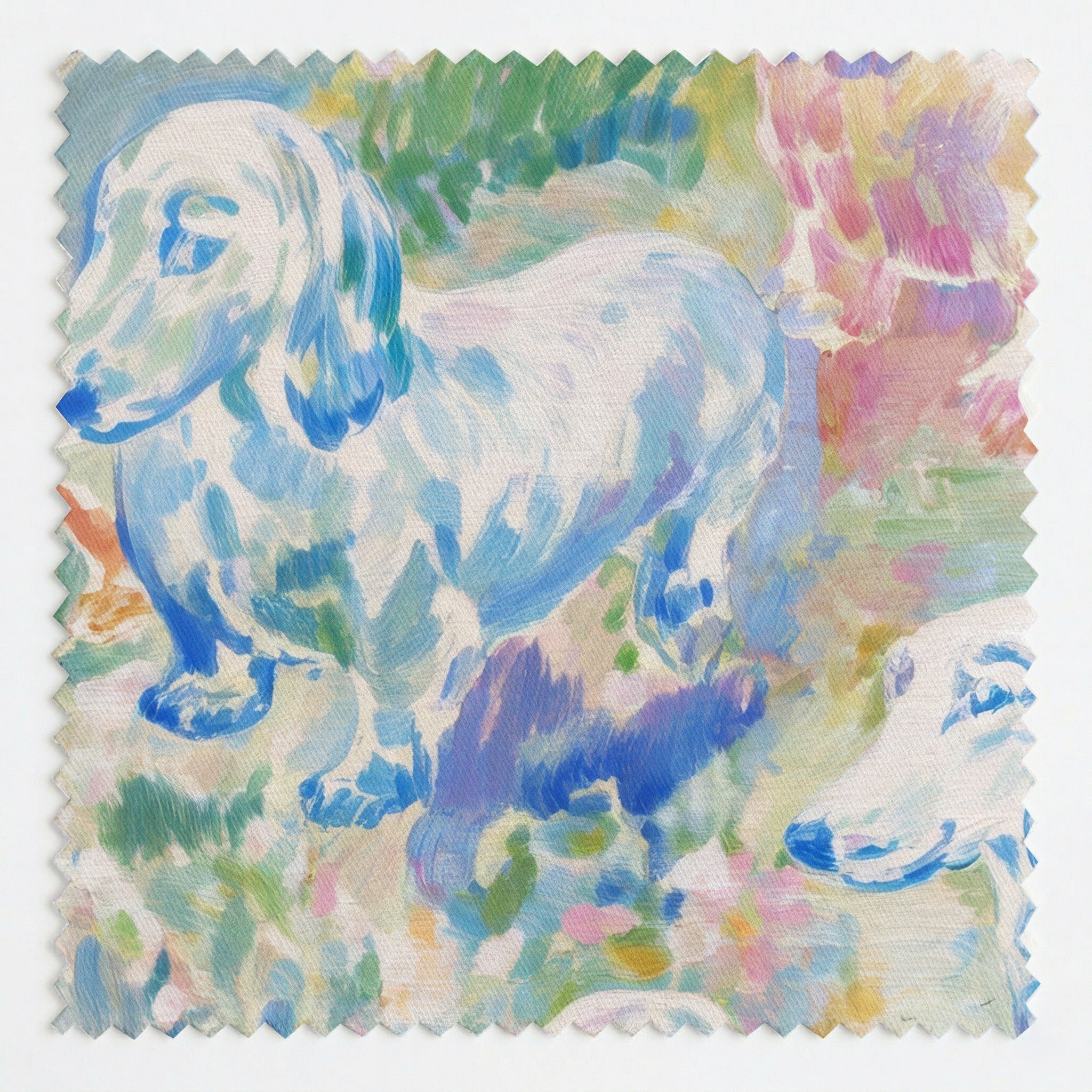 Cotton Candy Dachshund - Fabric - Linen Rowe