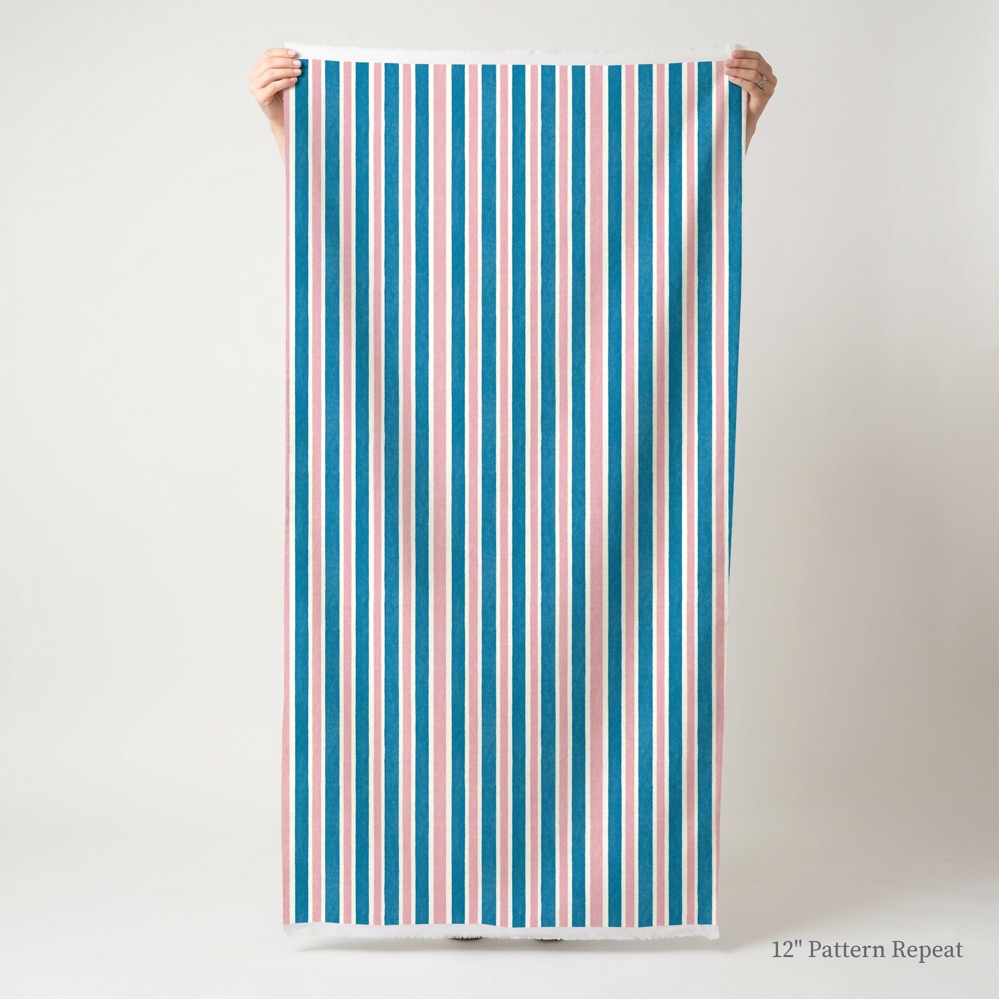 Cotton Candy Stripes - Fabric - Linen Rowe