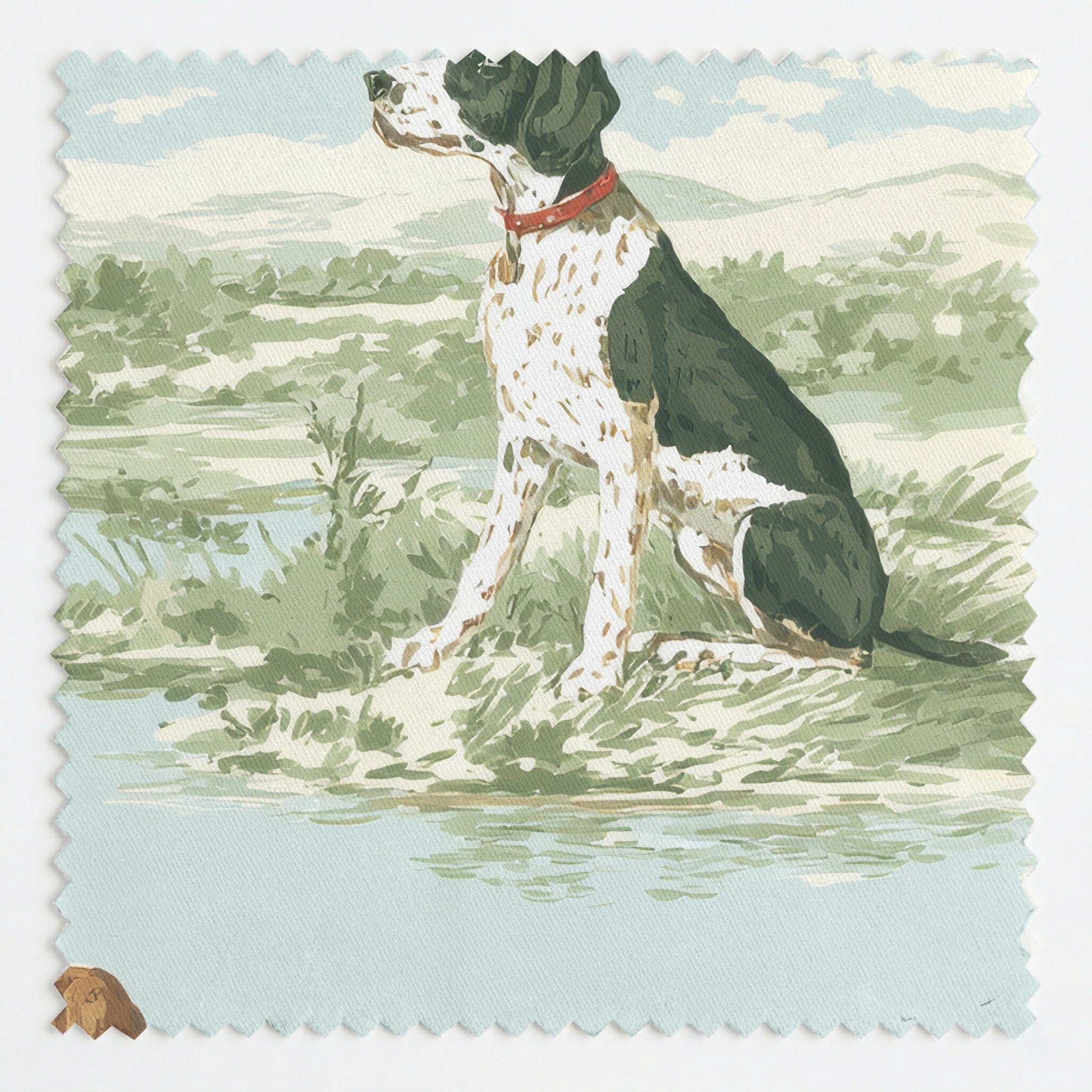 Country Hunting Dogs - Fabric - Linen Rowe