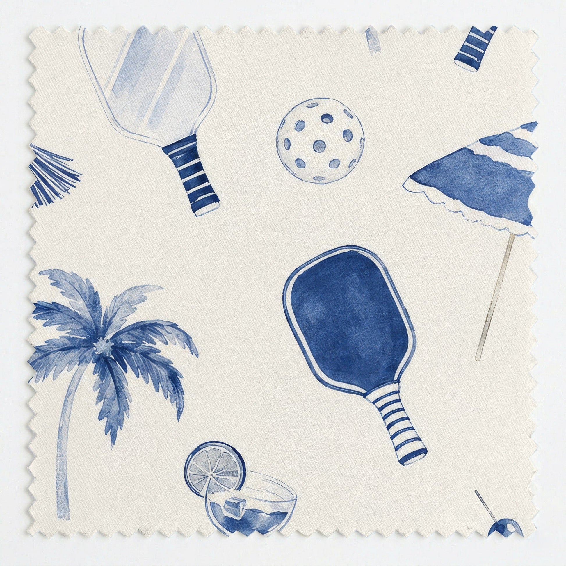 Courtside Pickleball - Fabric - Linen Rowe