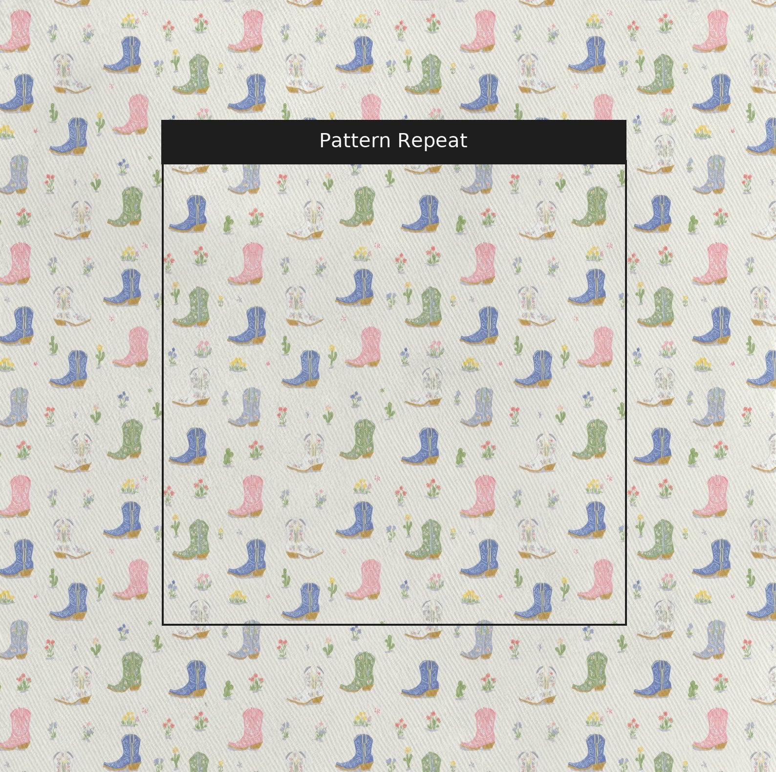 Cowgirl Boots - Fabric - Linen Rowe