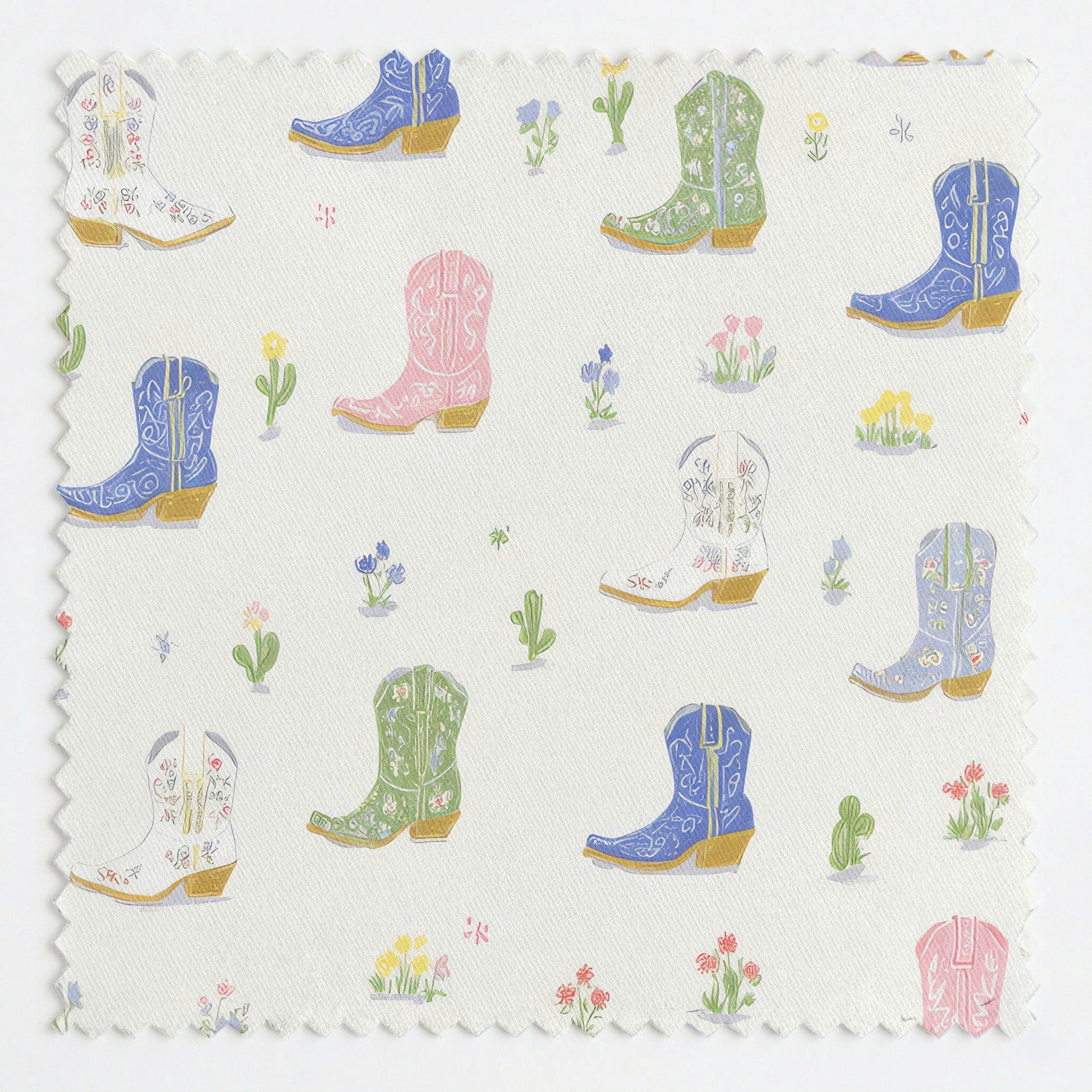 Cowgirl Boots - Fabric - Linen Rowe
