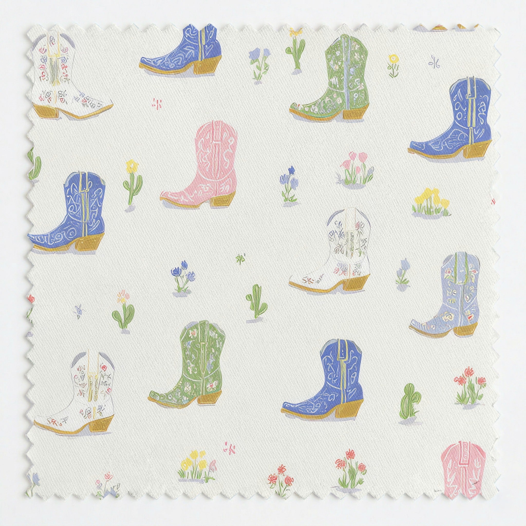 Cowgirl Boots - Fabric - Linen Rowe