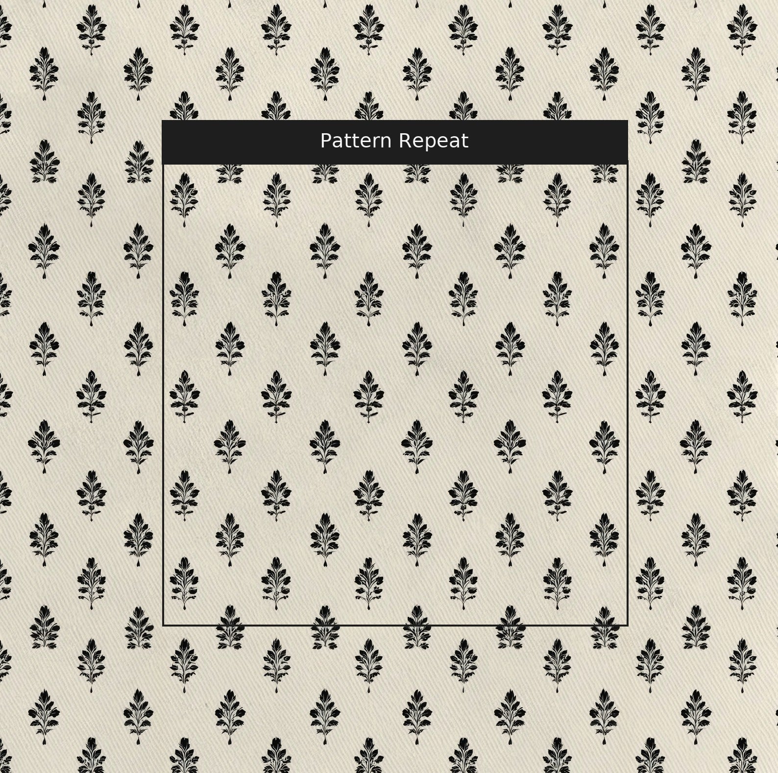 Cream Botanical - Fabric - Linen Rowe