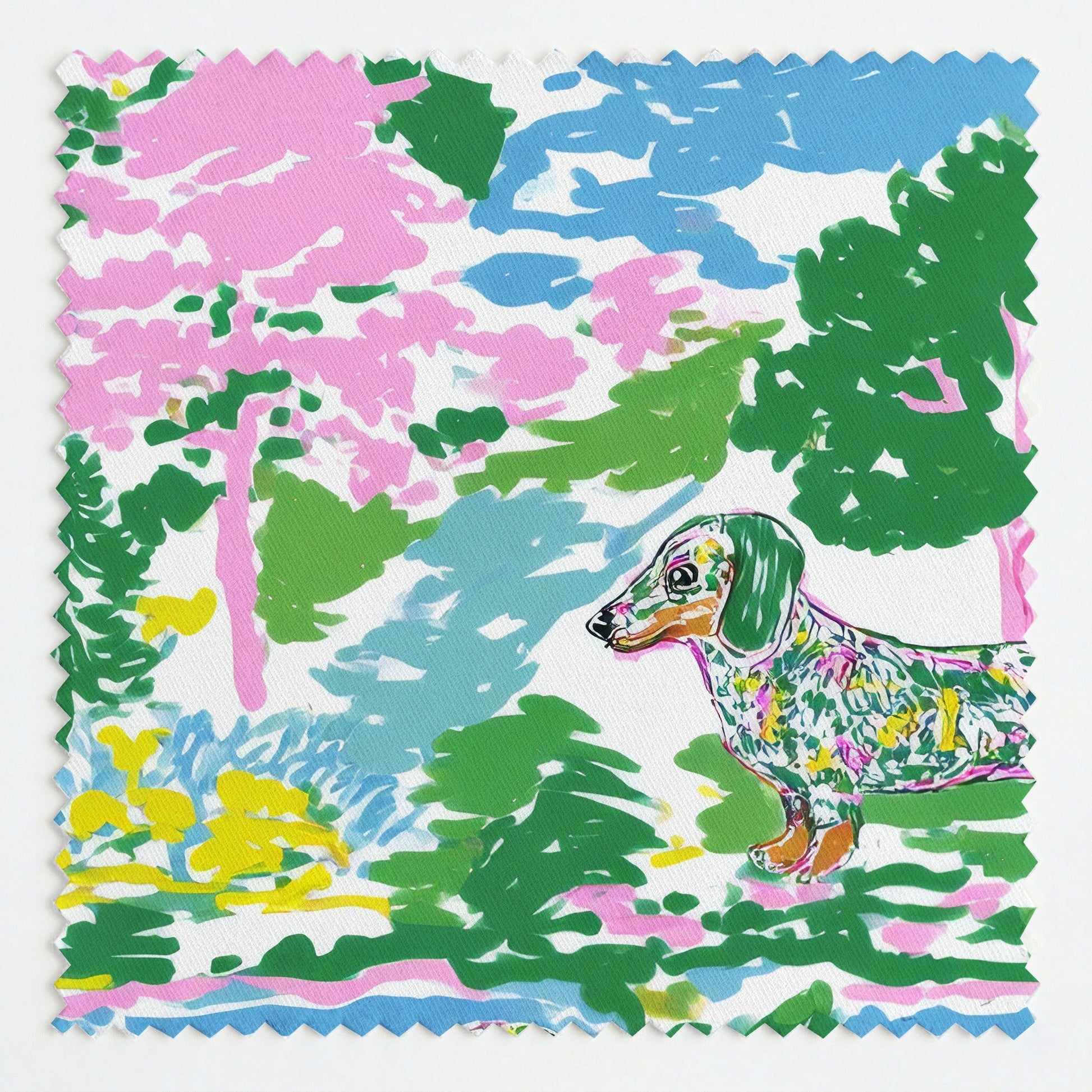 Dachshund Diary - Fabric - Linen Rowe