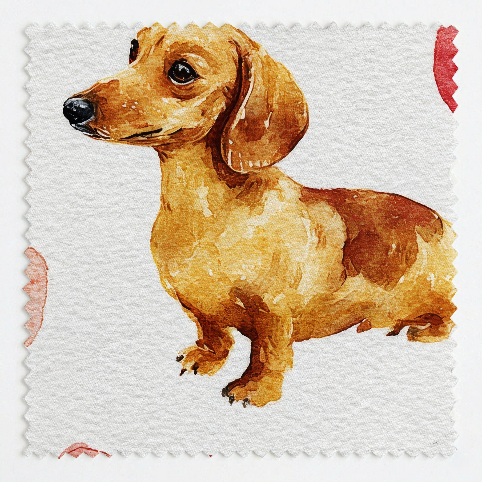 Dachshund Sweetheart - Fabric - Linen Rowe