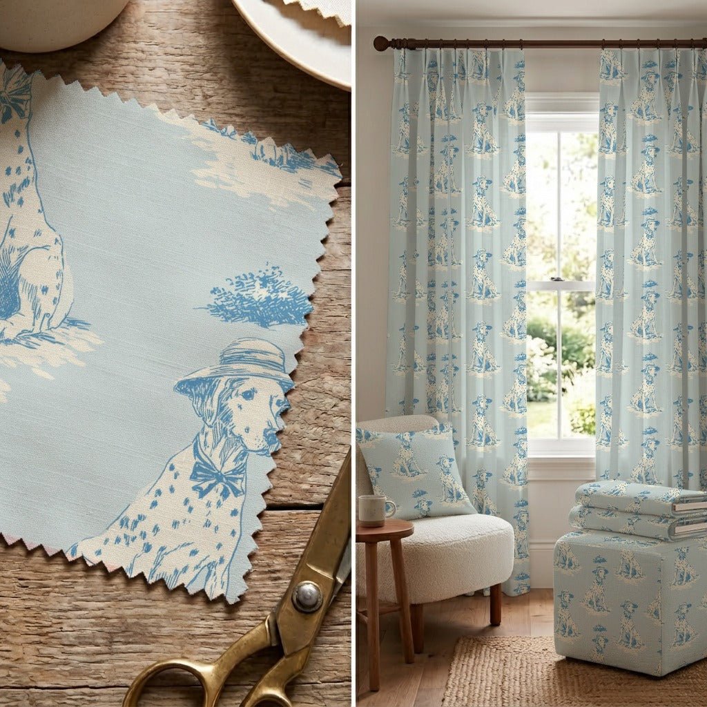 Dalmation Day Out - Fabric - Linen Rowe