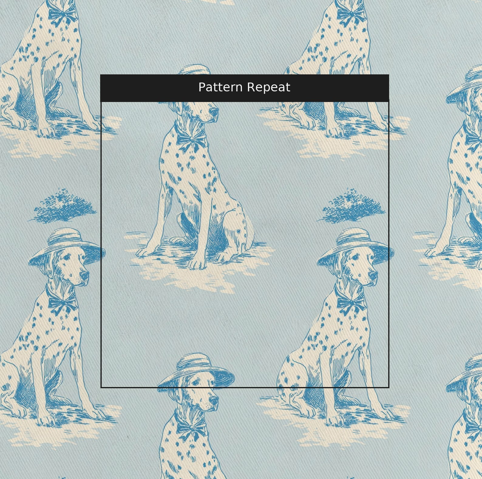 Dalmation Day Out - Fabric - Linen Rowe