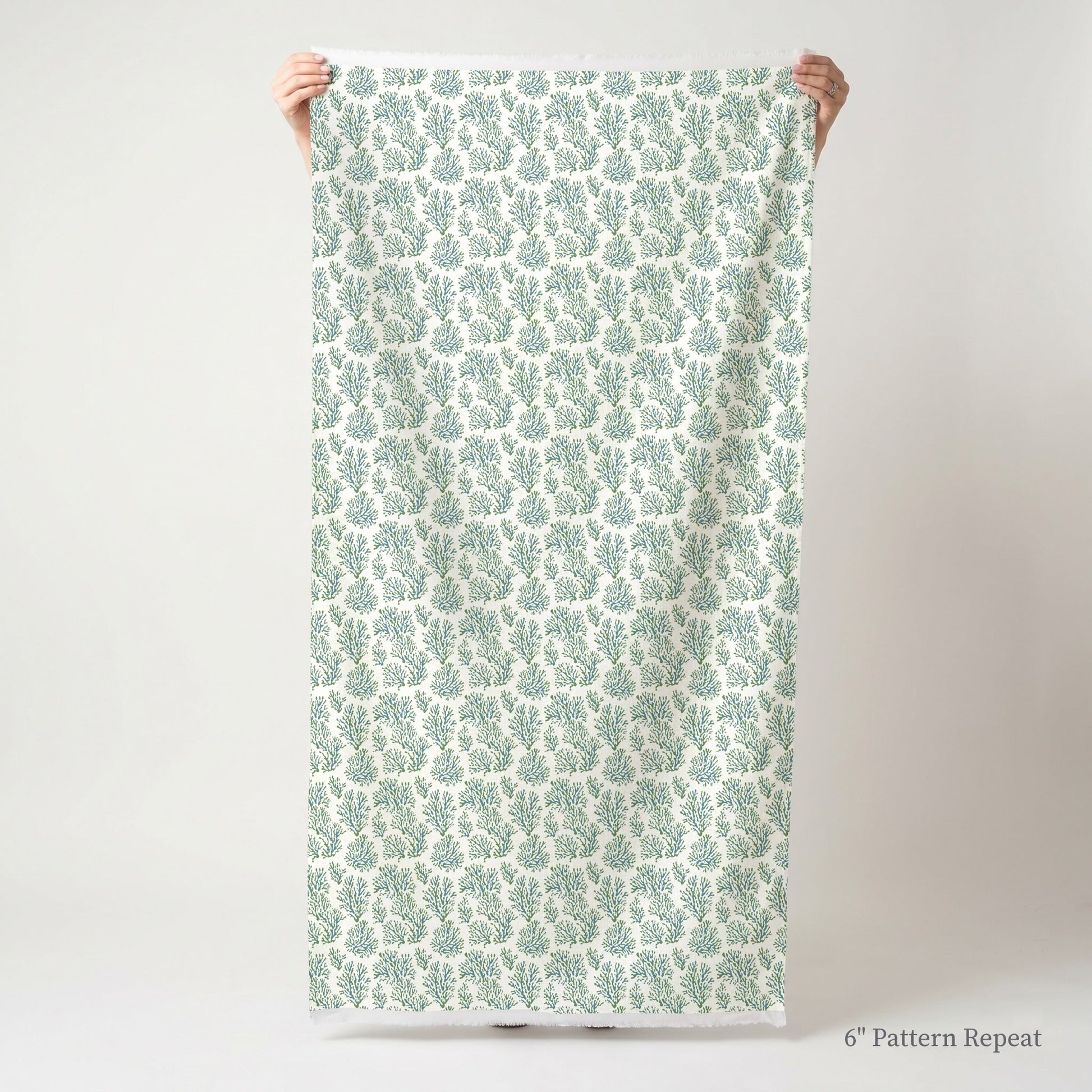 Denholm Coral - Fabric - Linen Rowe