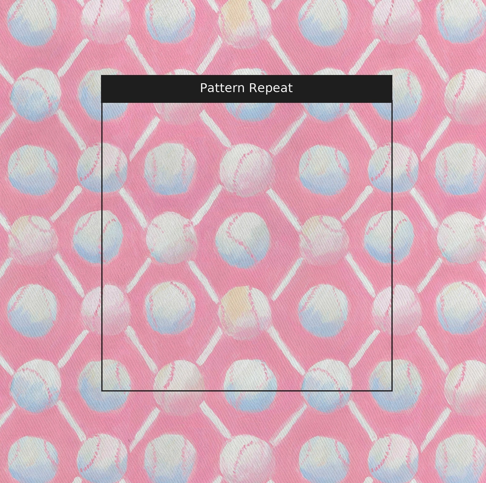 Diamond Baseballs - Fabric - Linen Rowe