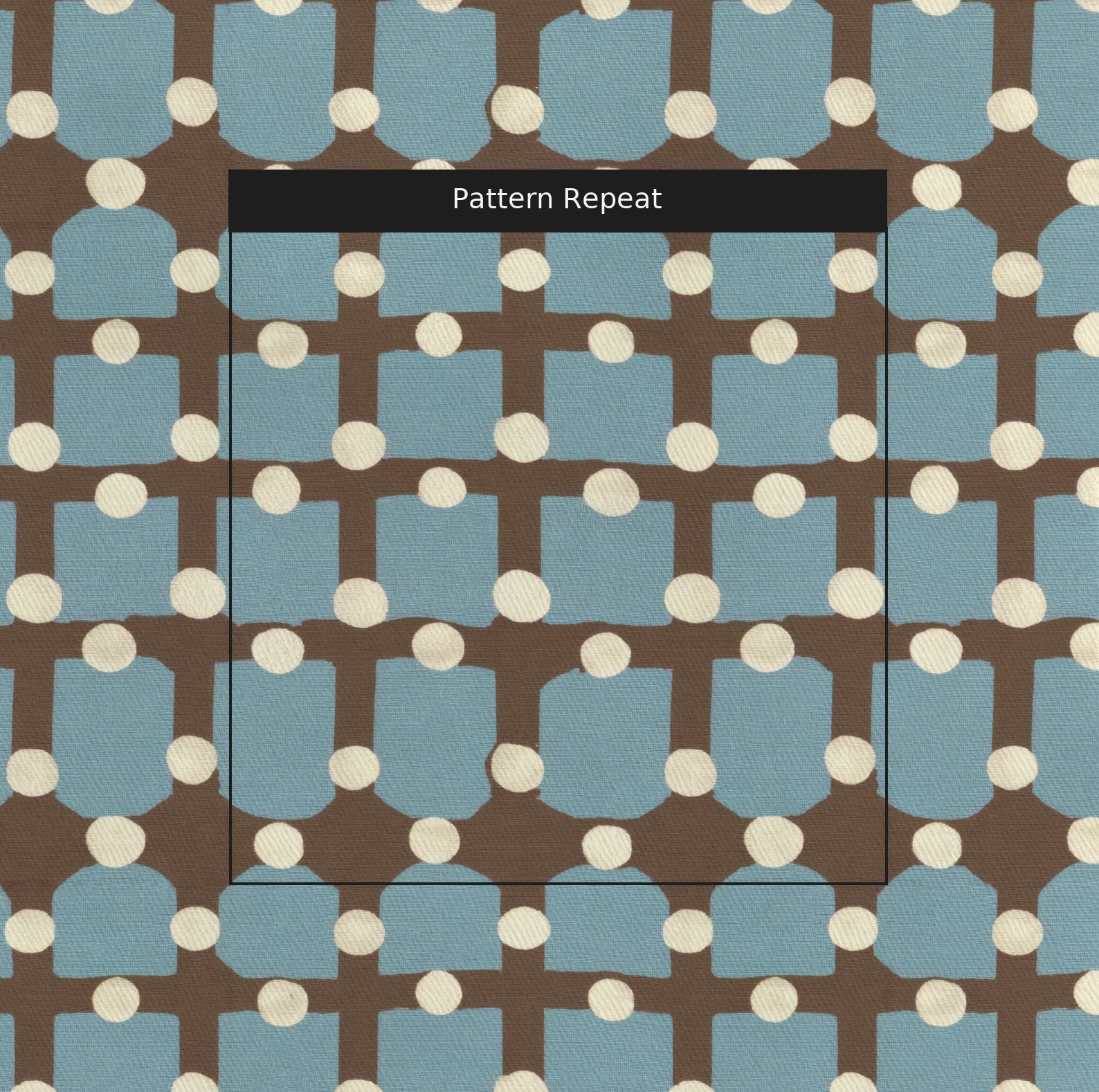 Domino Dot Lattice - Fabric - Linen Rowe