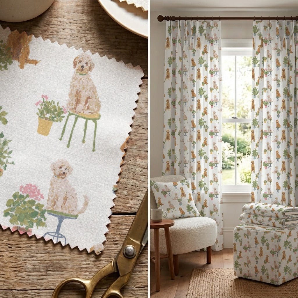 Doodle's Plants - Fabric - Linen Rowe