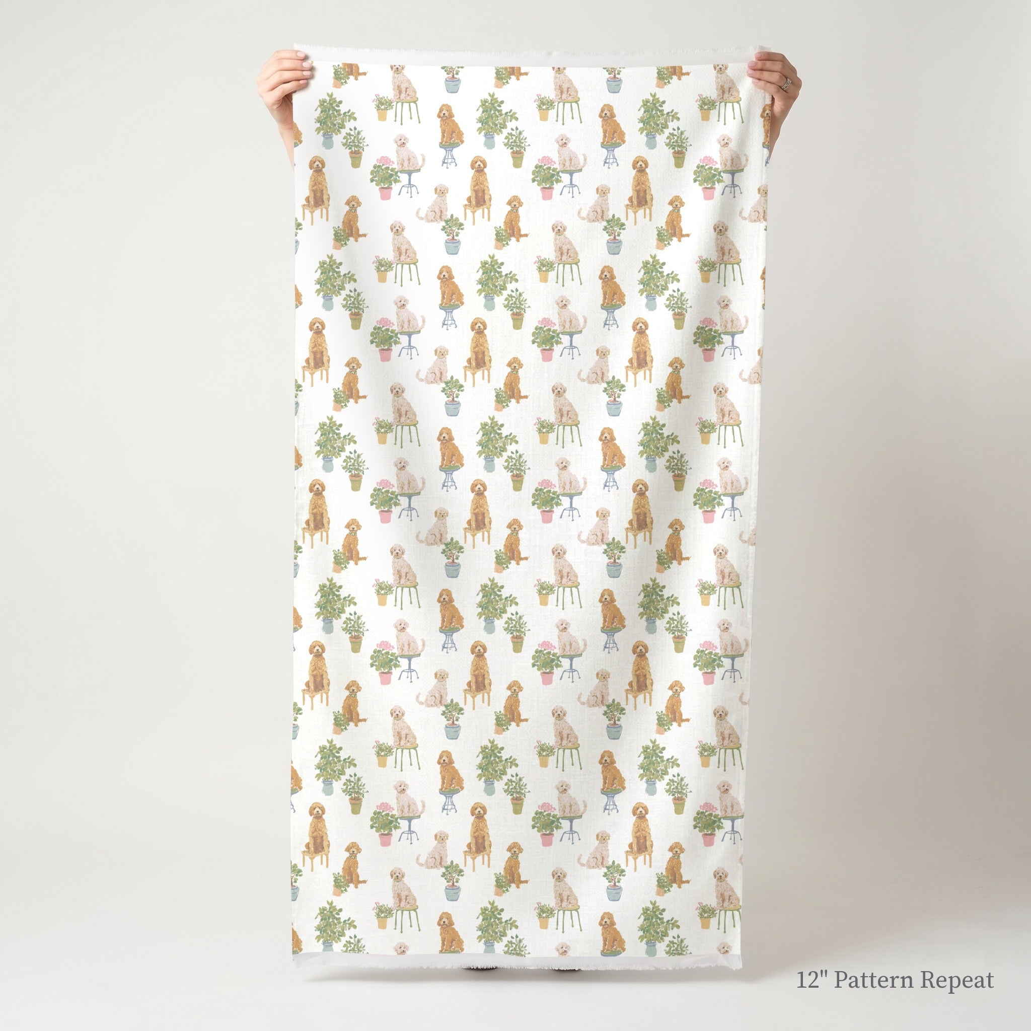 Doodle's Plants - Fabric - Linen Rowe