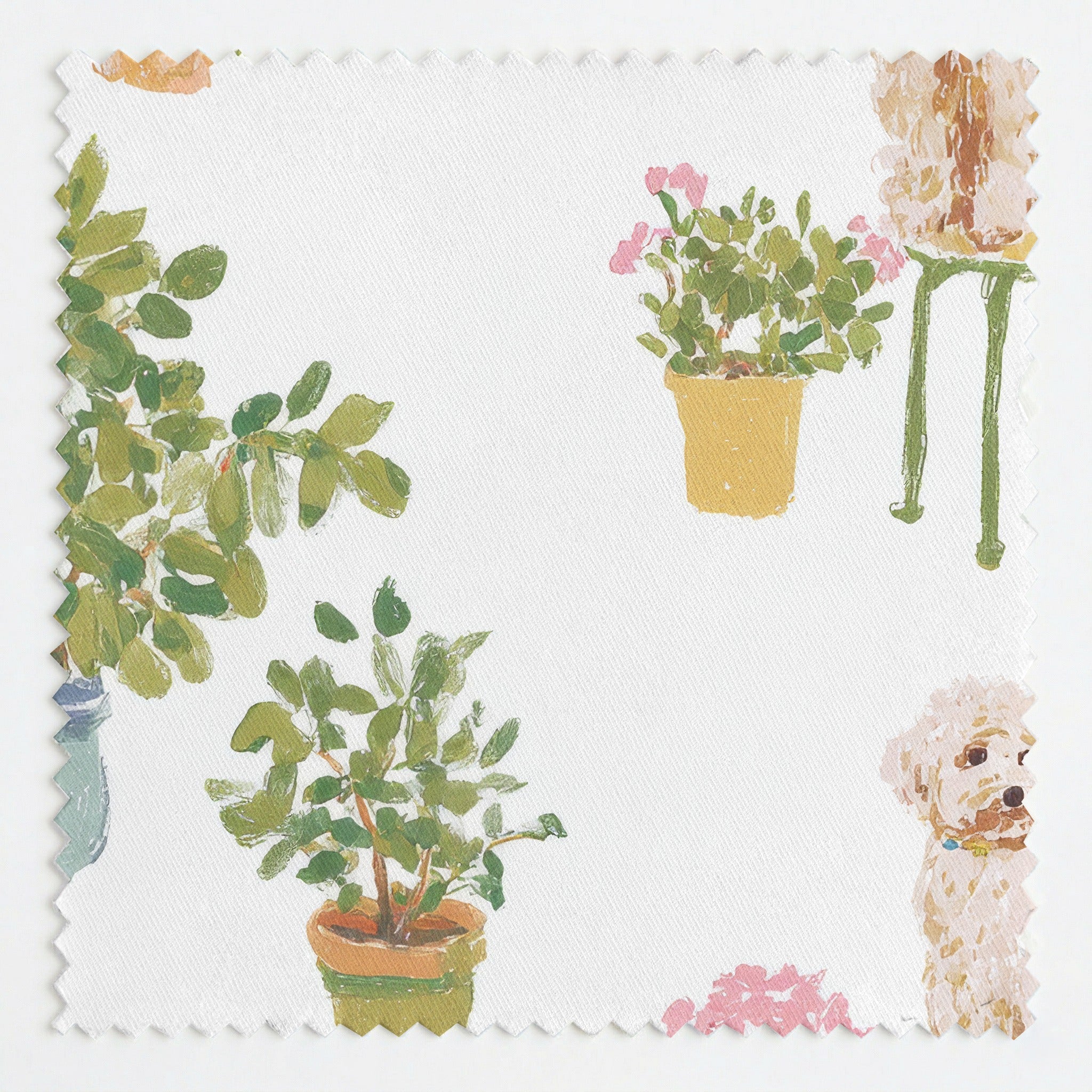 Doodle's Plants - Fabric - Linen Rowe