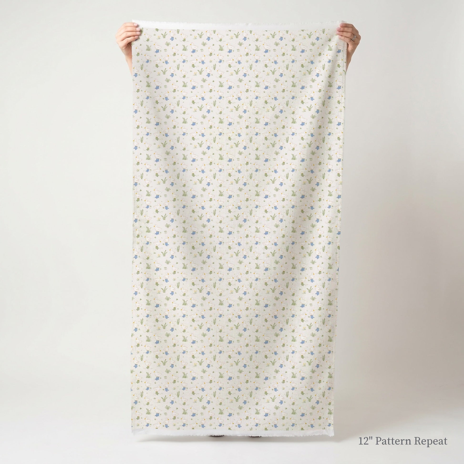 Ducklings in the Rain - Fabric - Linen Rowe