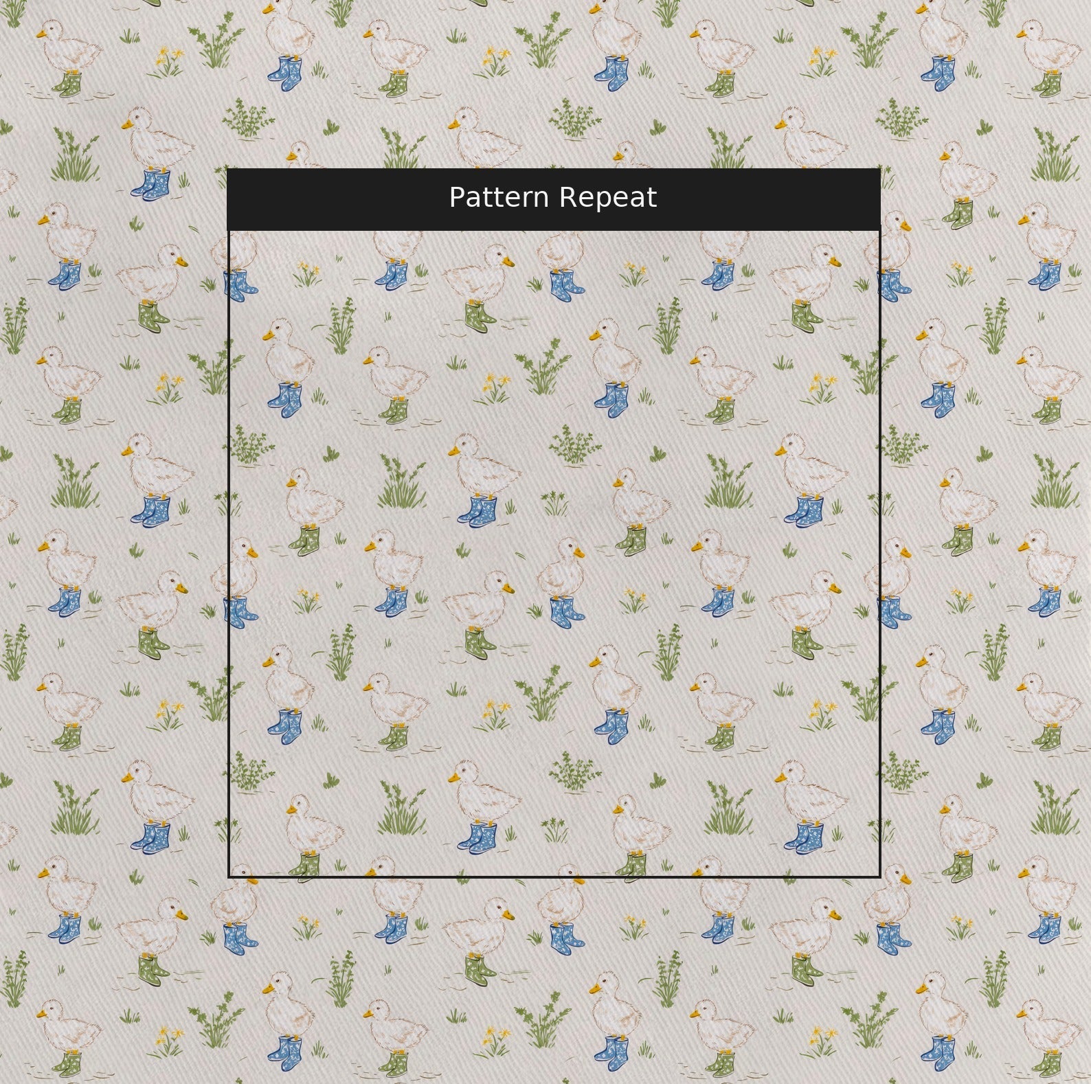 Ducklings in the Rain - Fabric - Linen Rowe