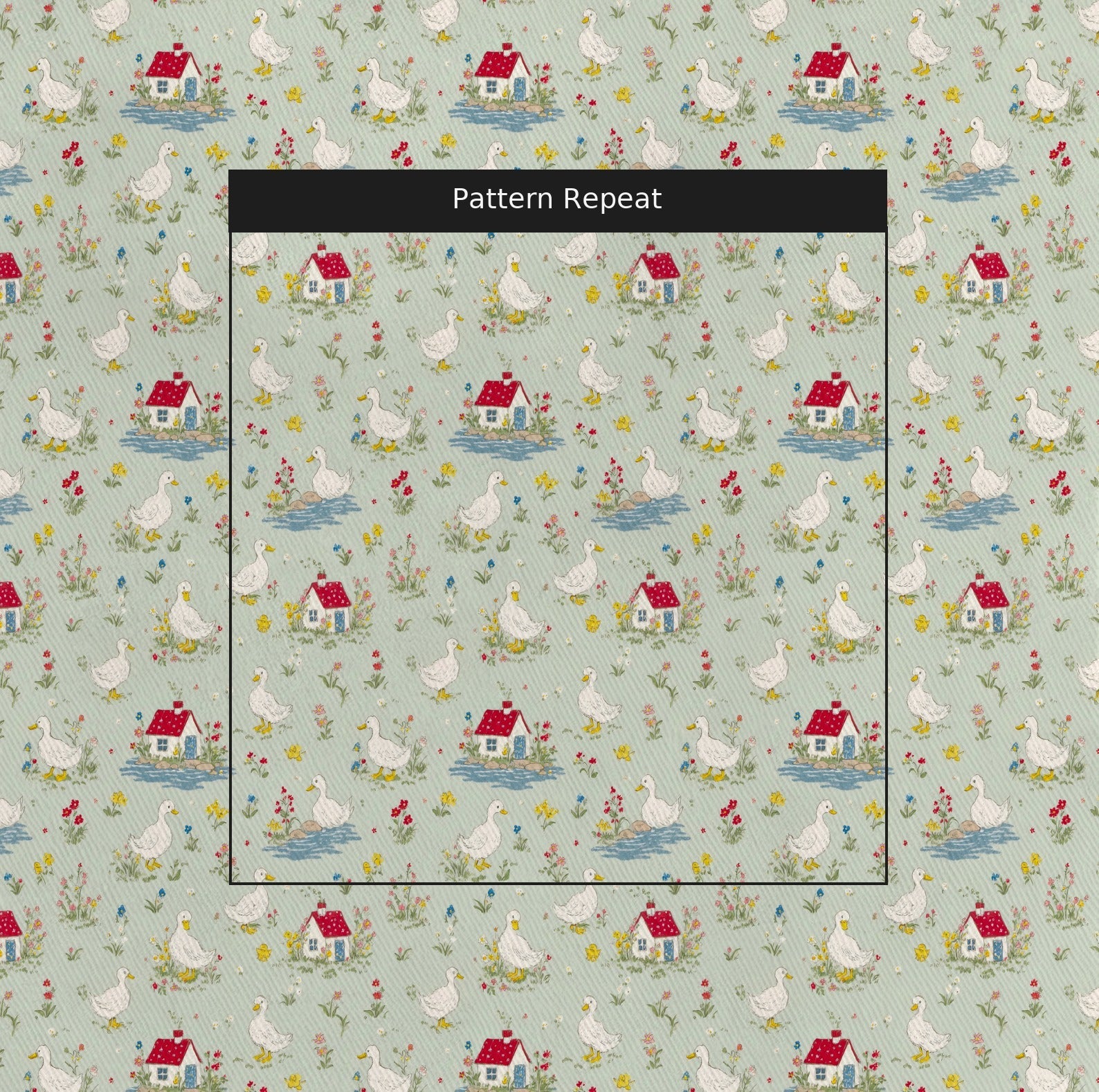 Ducks on the Loose - Fabric - Linen Rowe