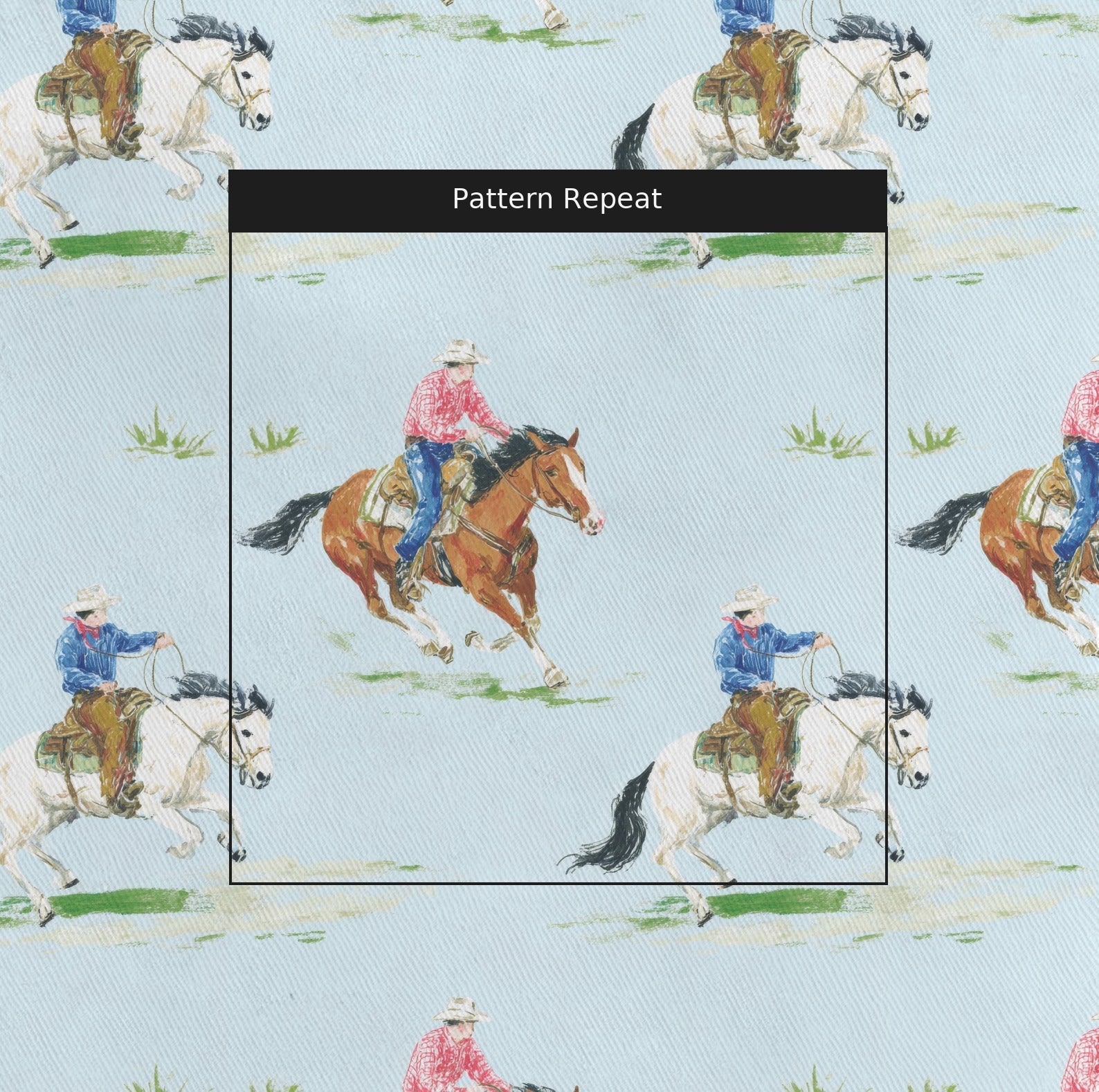 Eden's Cowboys - Fabric - Linen Rowe