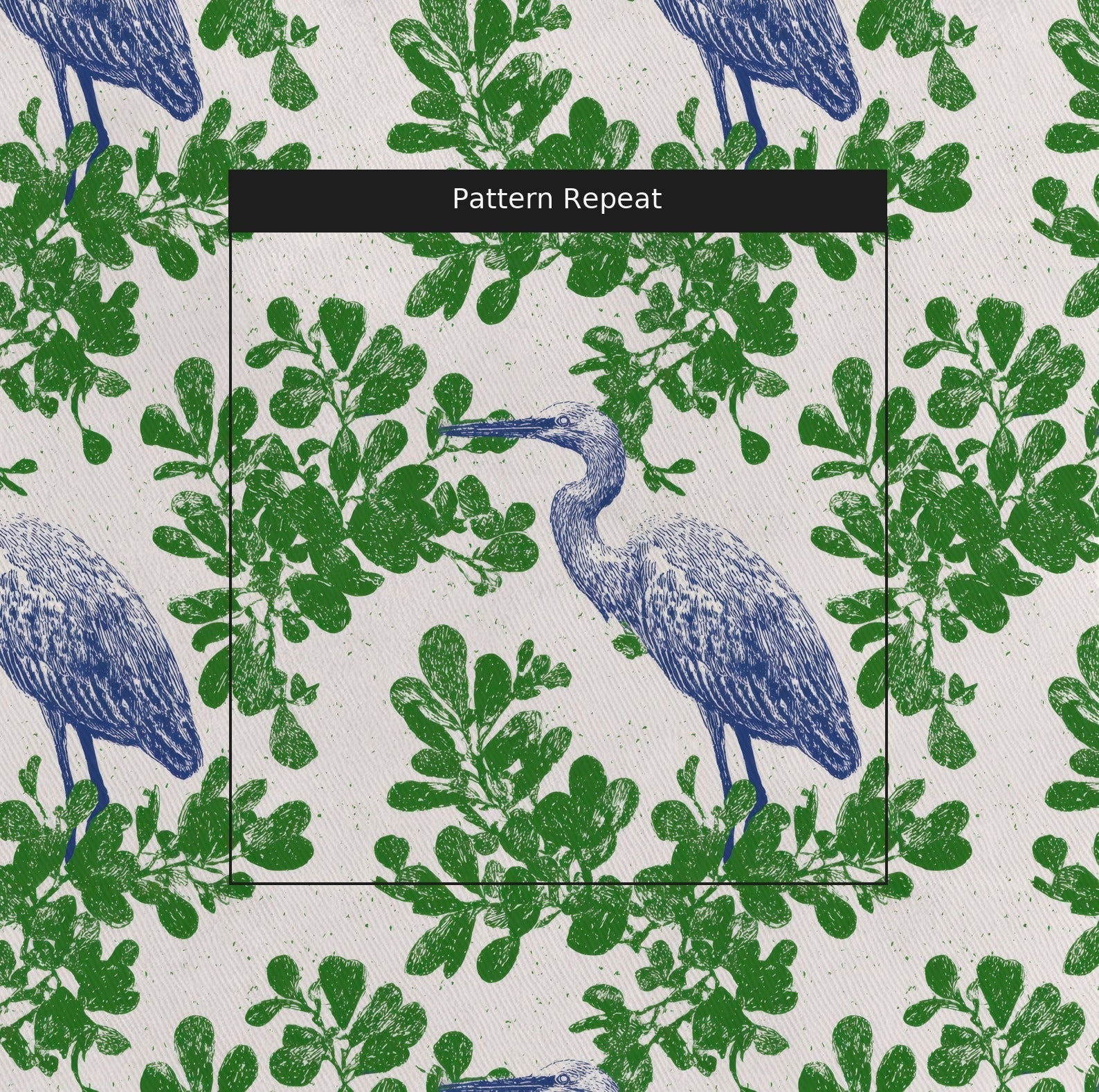 Elegant Egret - Fabric - Linen Rowe