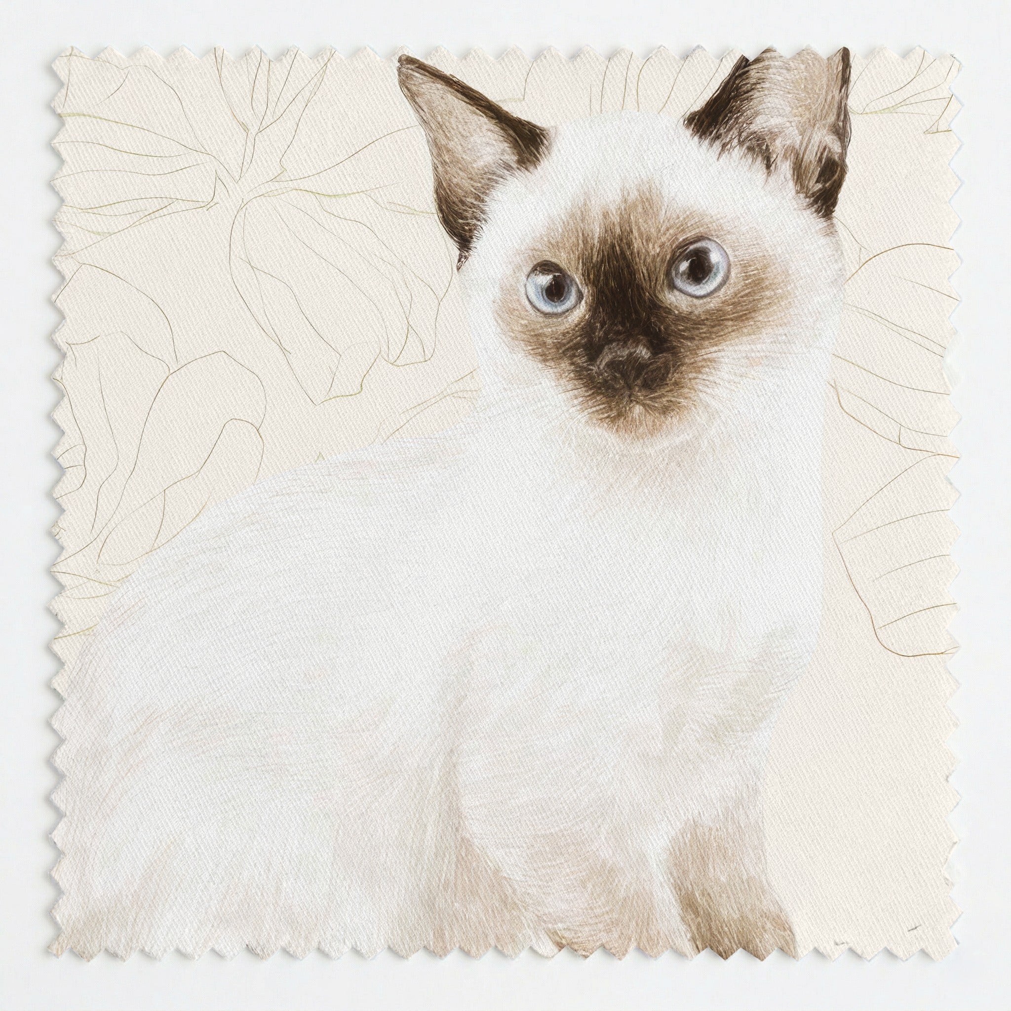 Elegant Siamese - Fabric - Linen Rowe