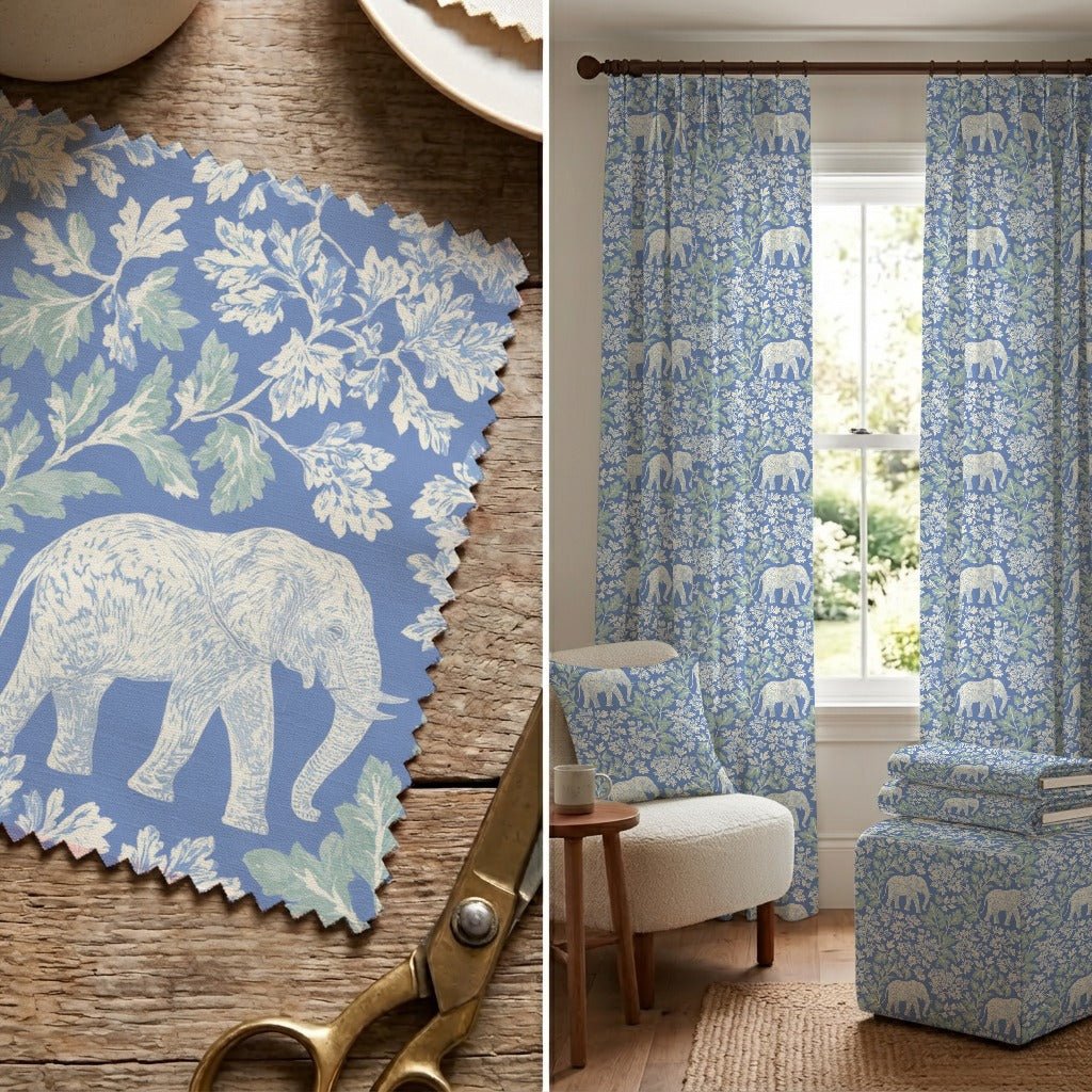 Elephant Search - Fabric - Linen Rowe