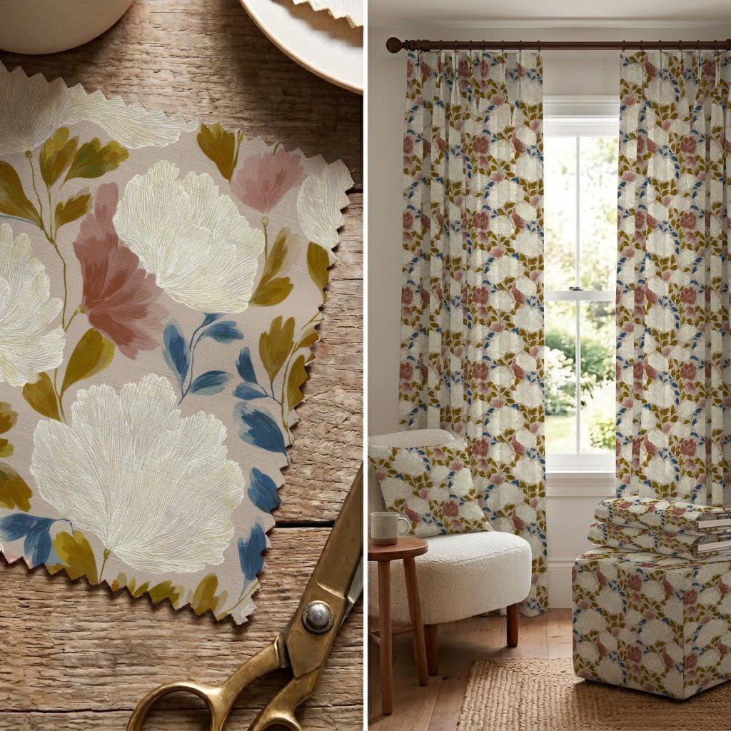 Elsinara Florals - Fabric - Linen Rowe