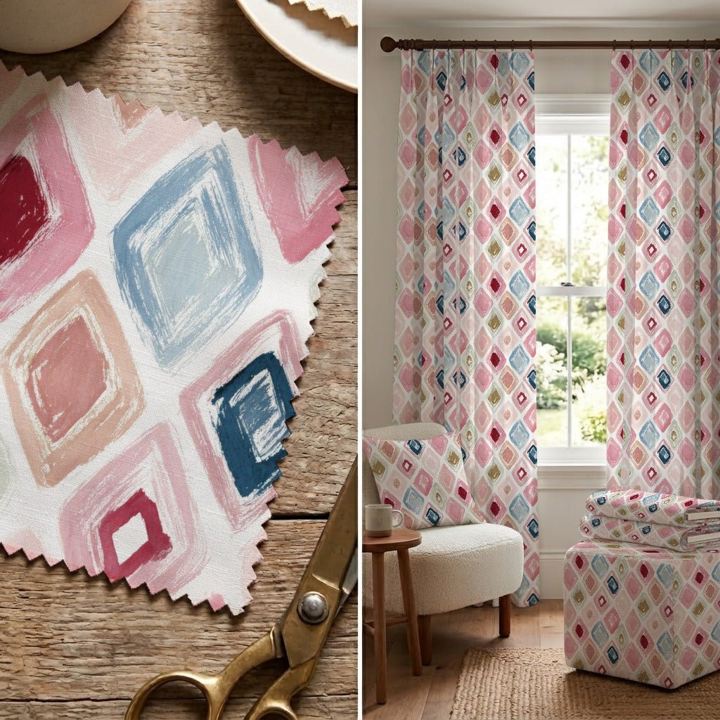 Estella Diamonds - Fabric - Linen Rowe