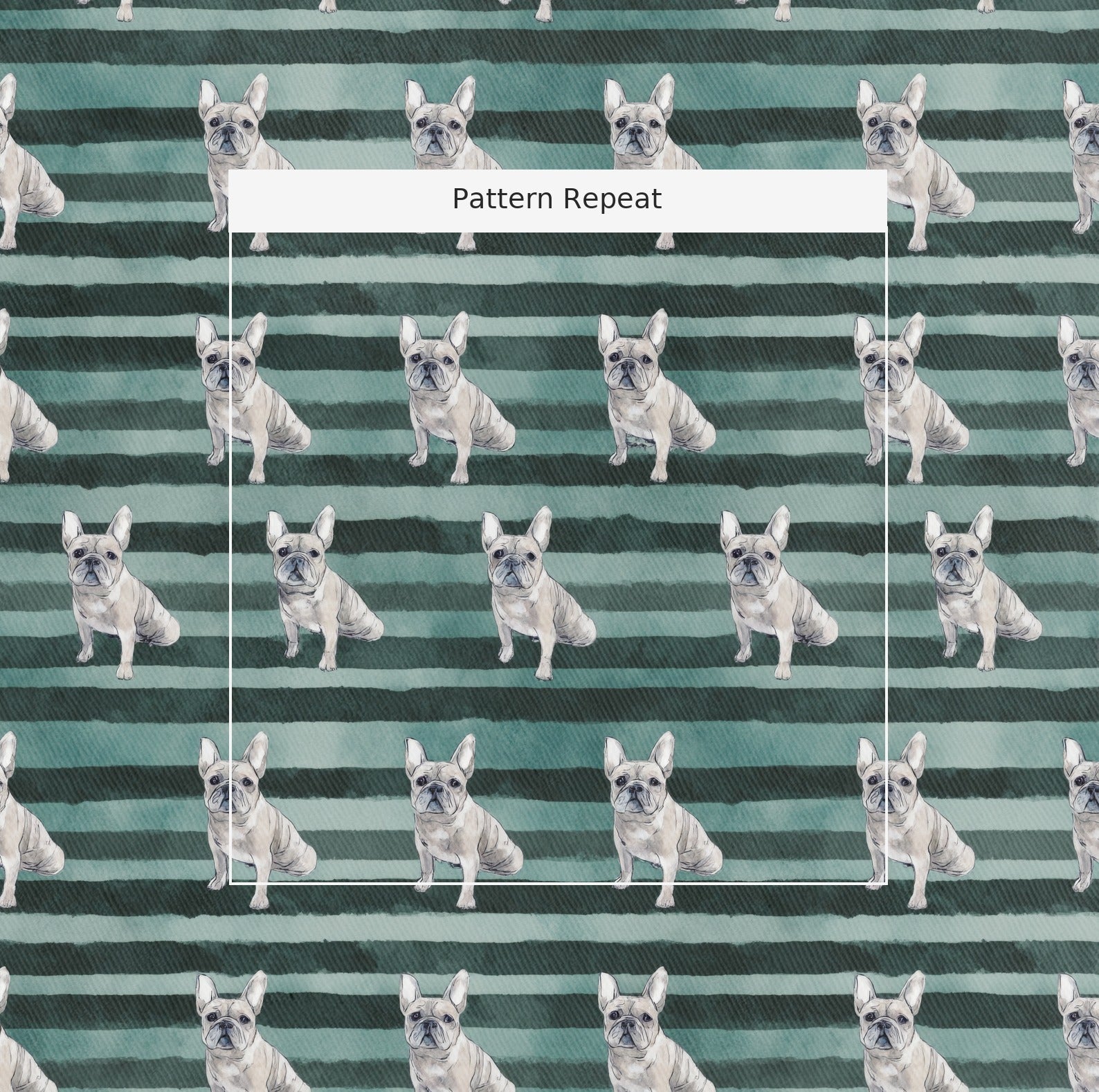 Etched Stripe Frenchie - Fabric - Linen Rowe