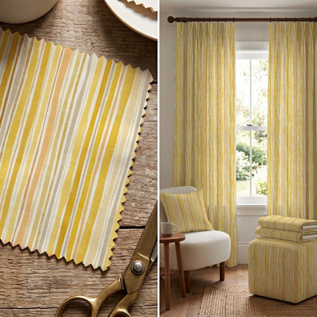 Everett Stripes - Fabric - Linen Rowe