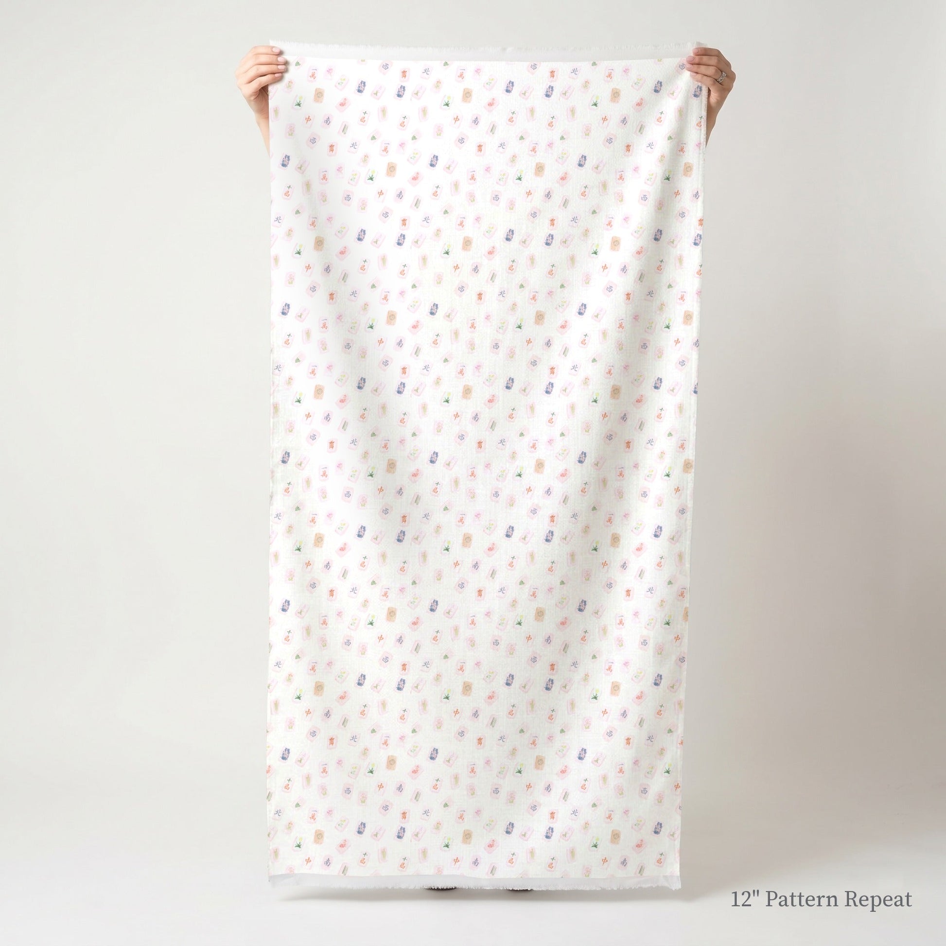 Faded Mahjong Tiles - Fabric - Linen Rowe