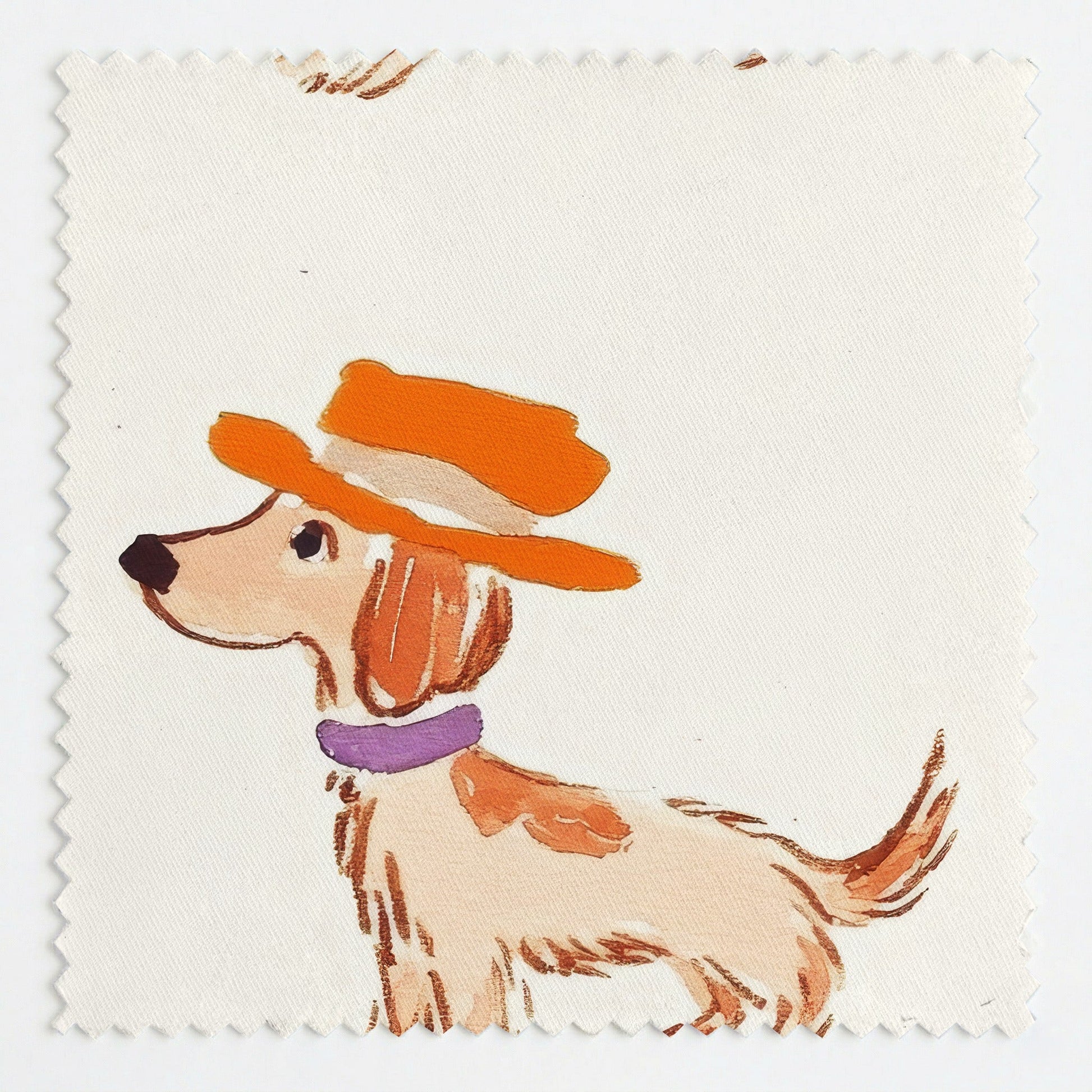 Fancy Fella Dachshund - Fabric - Linen Rowe