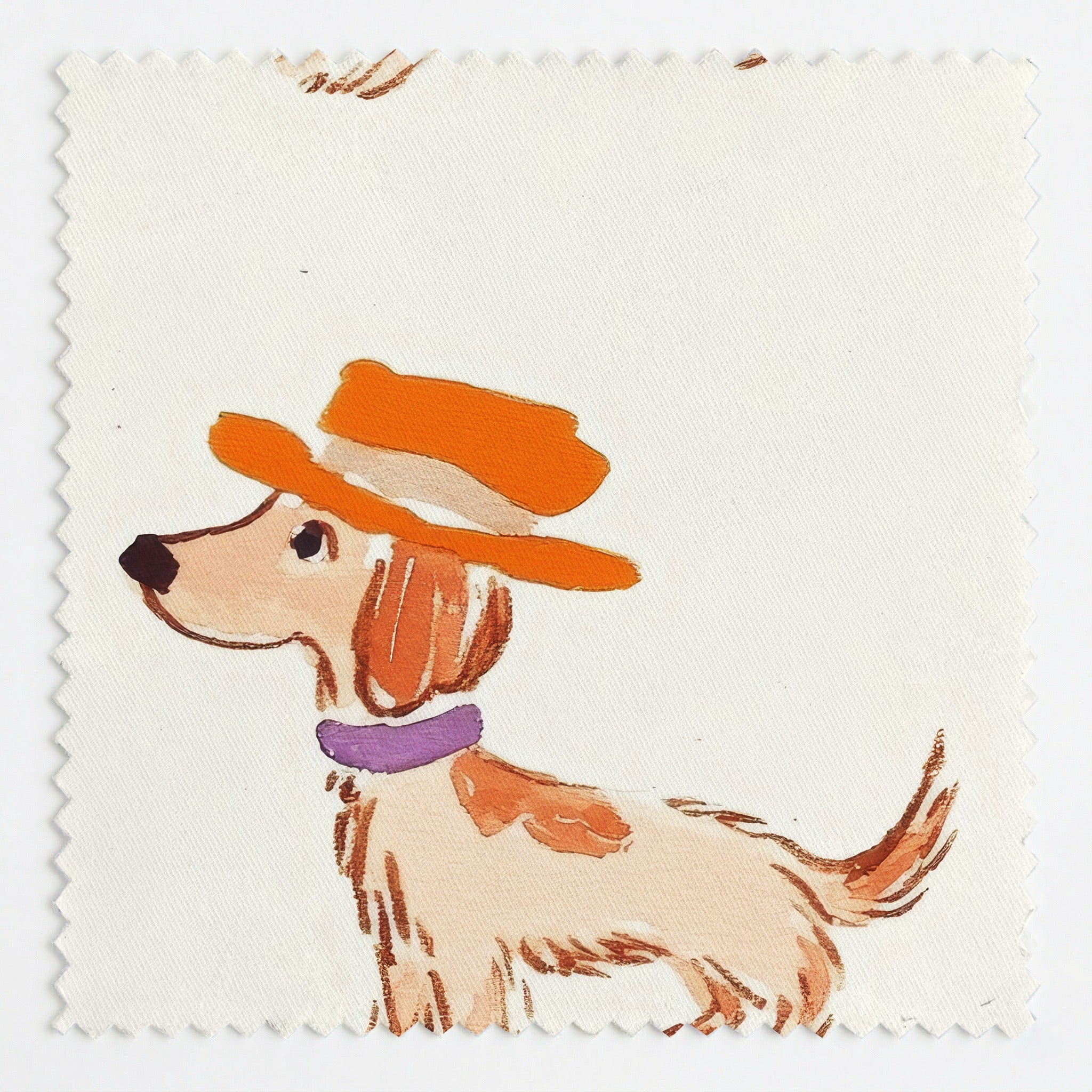 Fancy Fella Dachshund - Fabric - Linen Rowe