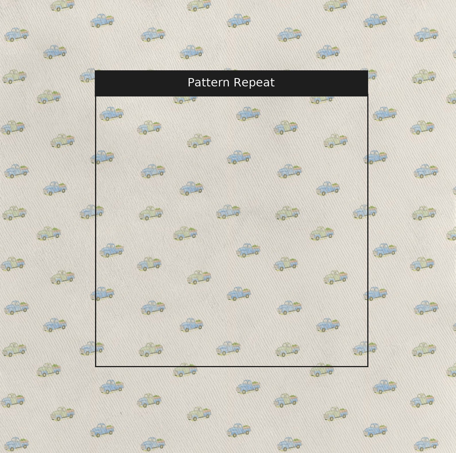 Farm Trucks - Fabric - Linen Rowe