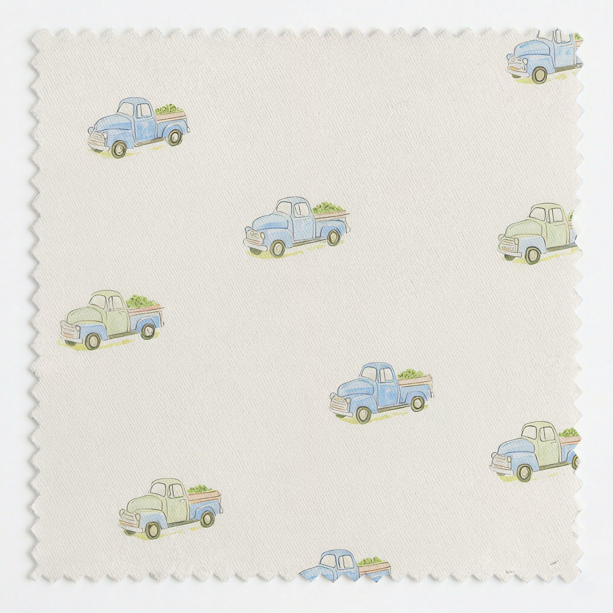 Farm Trucks - Fabric - Linen Rowe