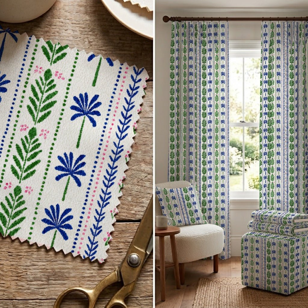 Fenway Palm - Fabric - Linen Rowe