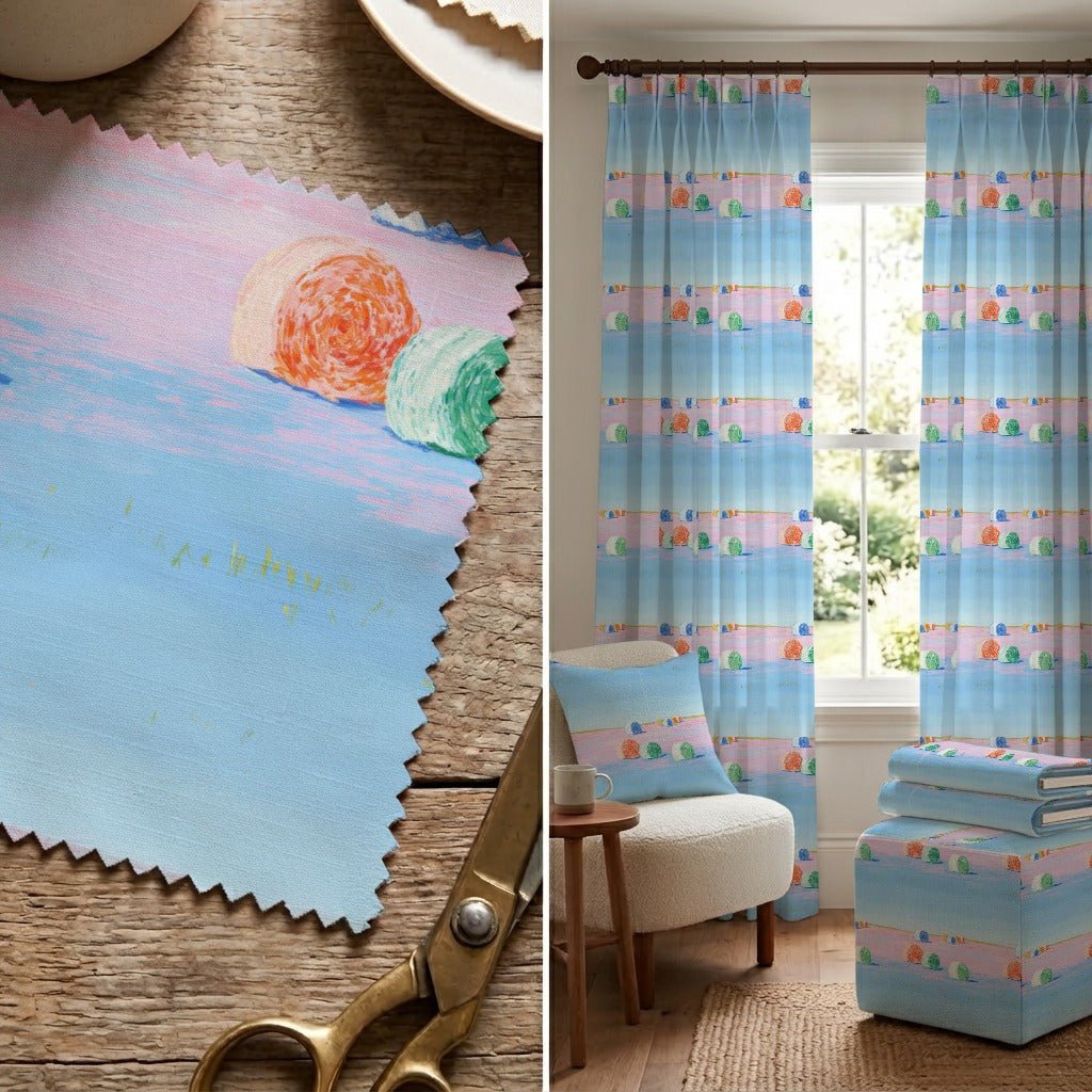 Fields of Cotton Candy - Fabric - Linen Rowe