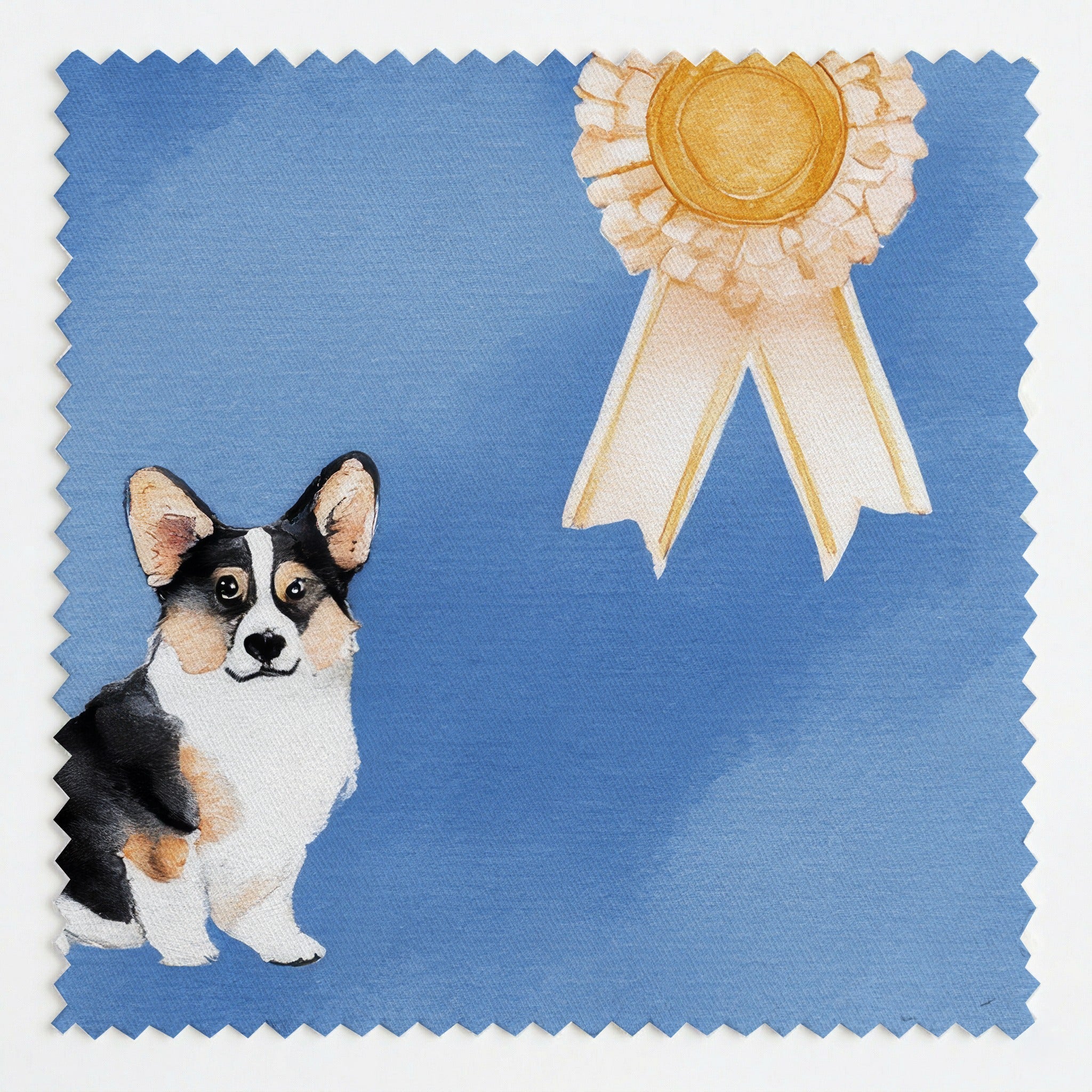 First Place Corgis - Fabric - Linen Rowe